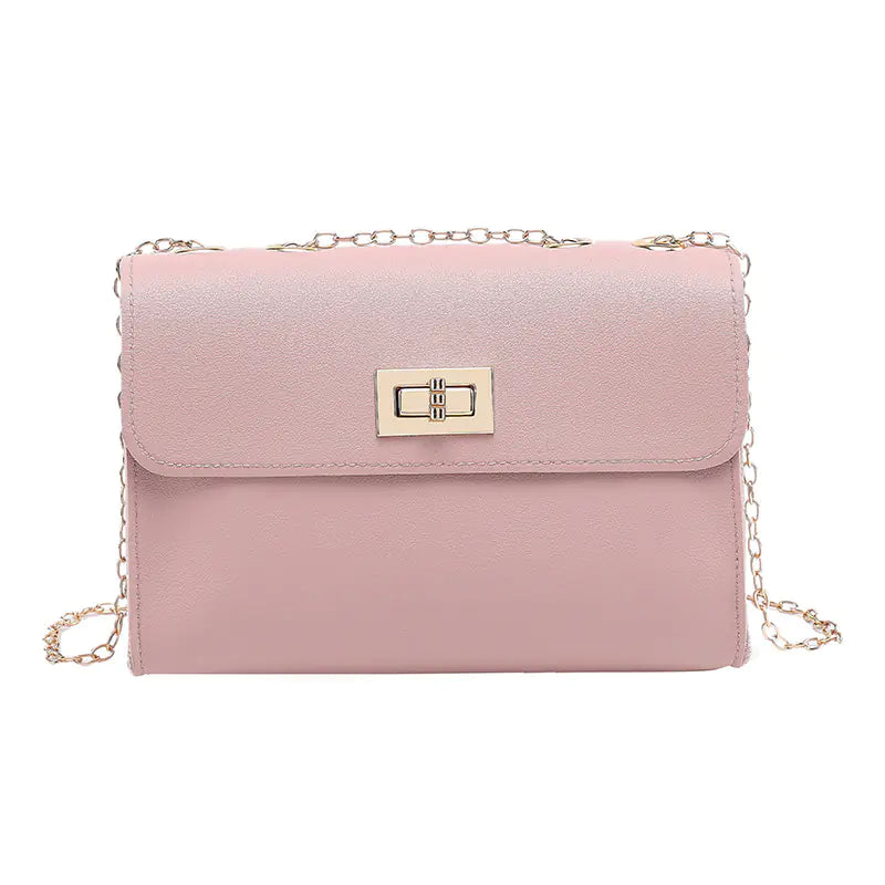 Women's Chain Strap Shoulder Bag Small Square PU Leather Purse - Image 6