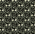Lancaster Floral Wallpaper in White, Green, Cream, and Black