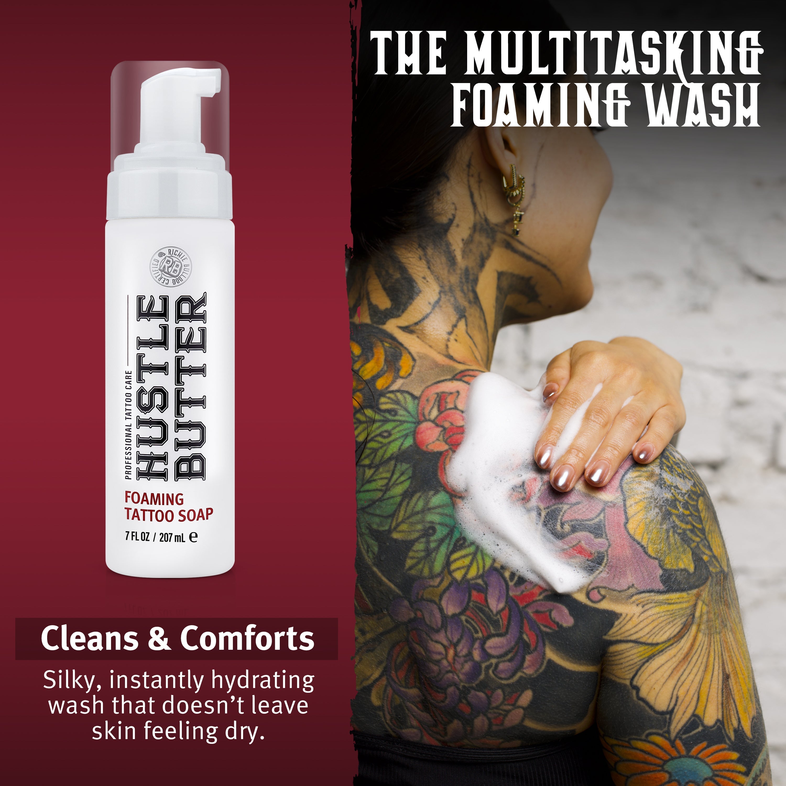 Foaming Tattoo Soap - Gentle Cleansing Wash for Tattoos