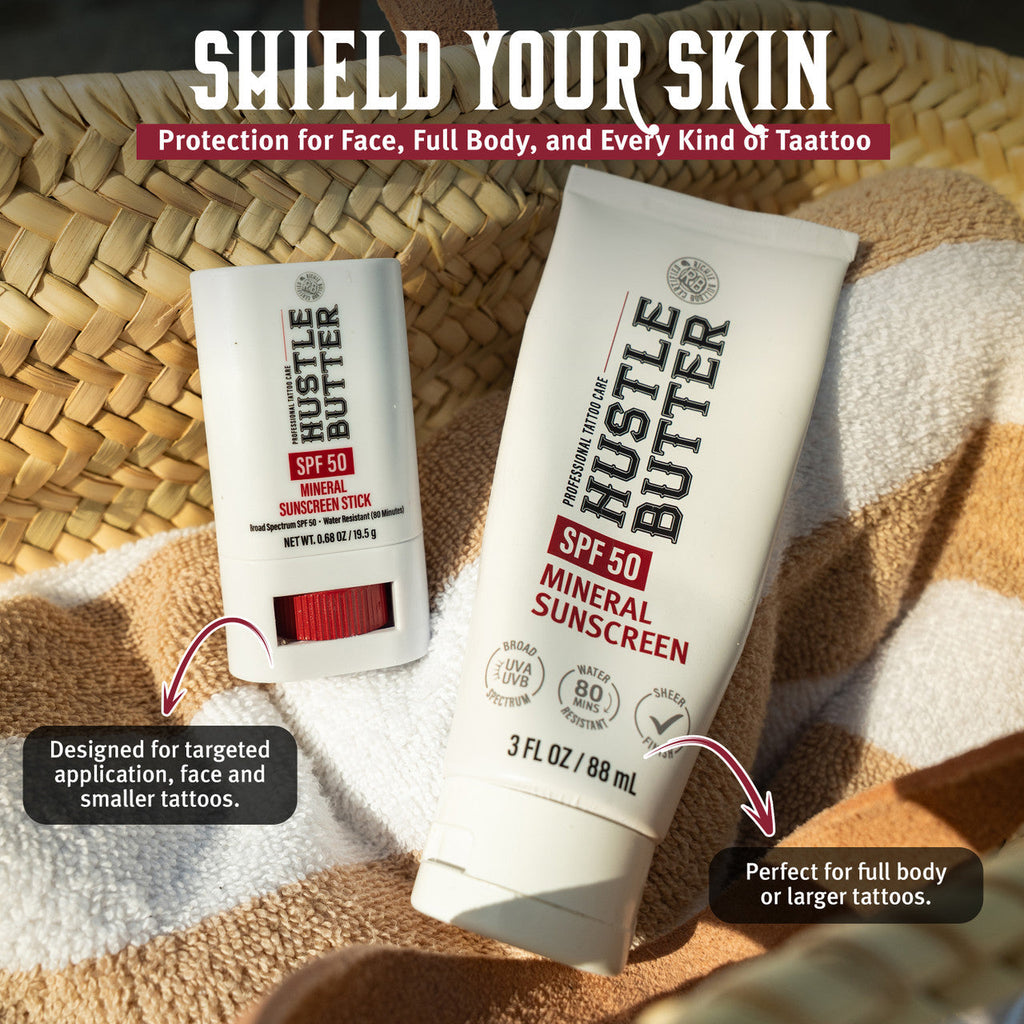 Mineral Sunscreen Lotion SPF 50 for Healed Tattoos