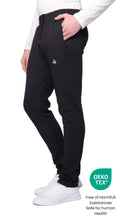 Tall fit tapered athleisure sweatpants featuring hidden zipper side pockets and a durable fabric finish