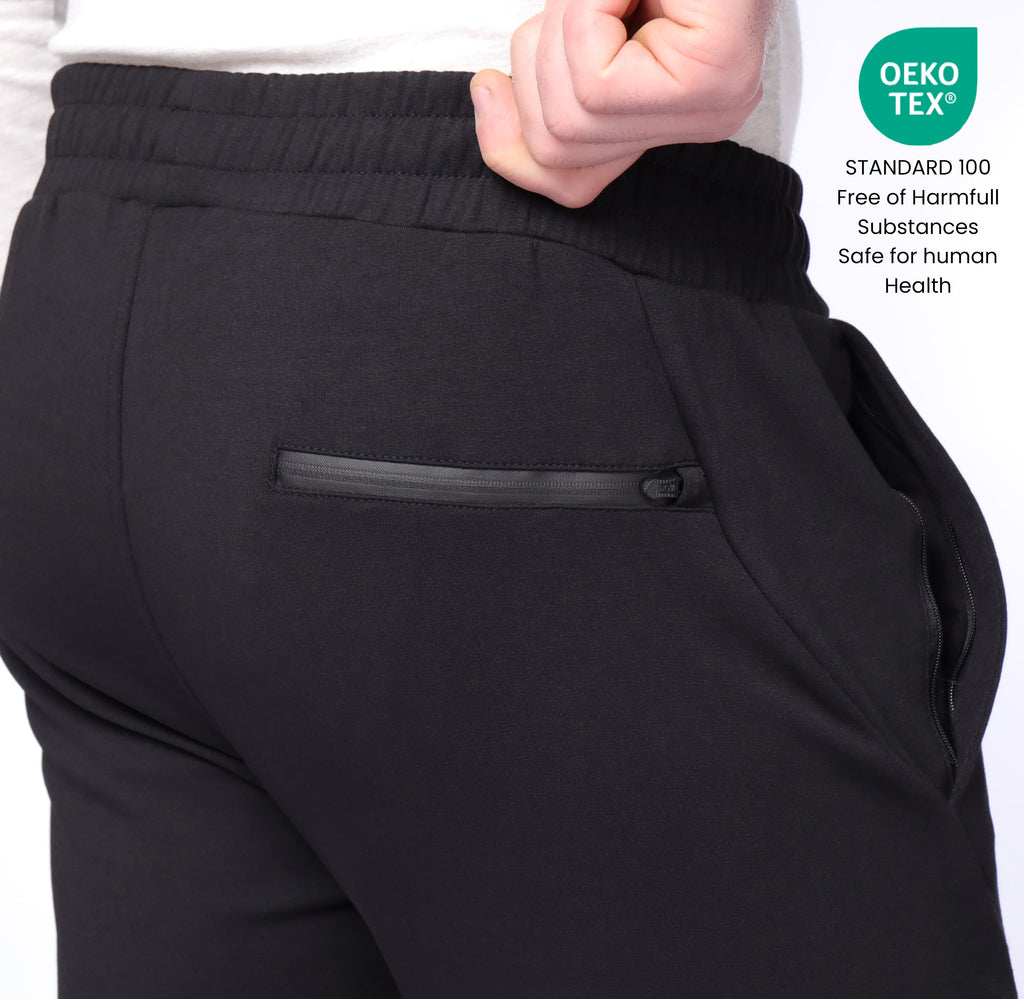 Tall Fit Tapered Athleisure Sweatpants with Hidden Zipper Pockets - Image 6