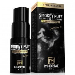 Immortal NYC Smokey Puff Volume and Styling Spray Powder in black 20g bottle