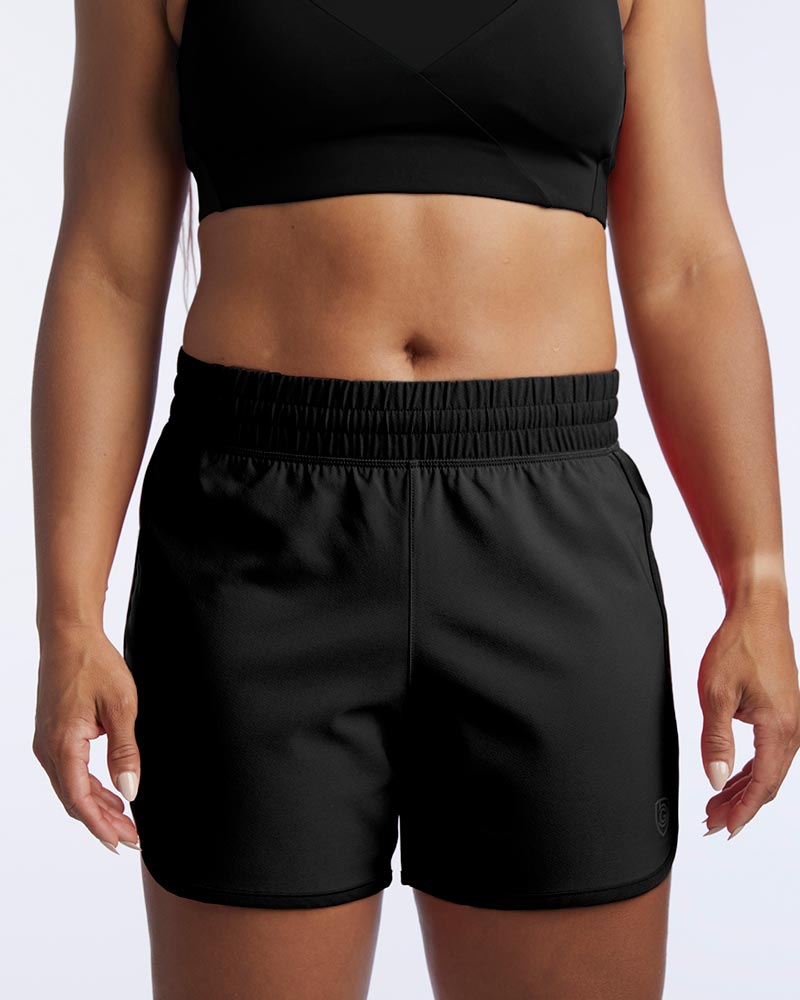 Indie Women's Athletic Training Shorts with Elastic Waistband - Image 4