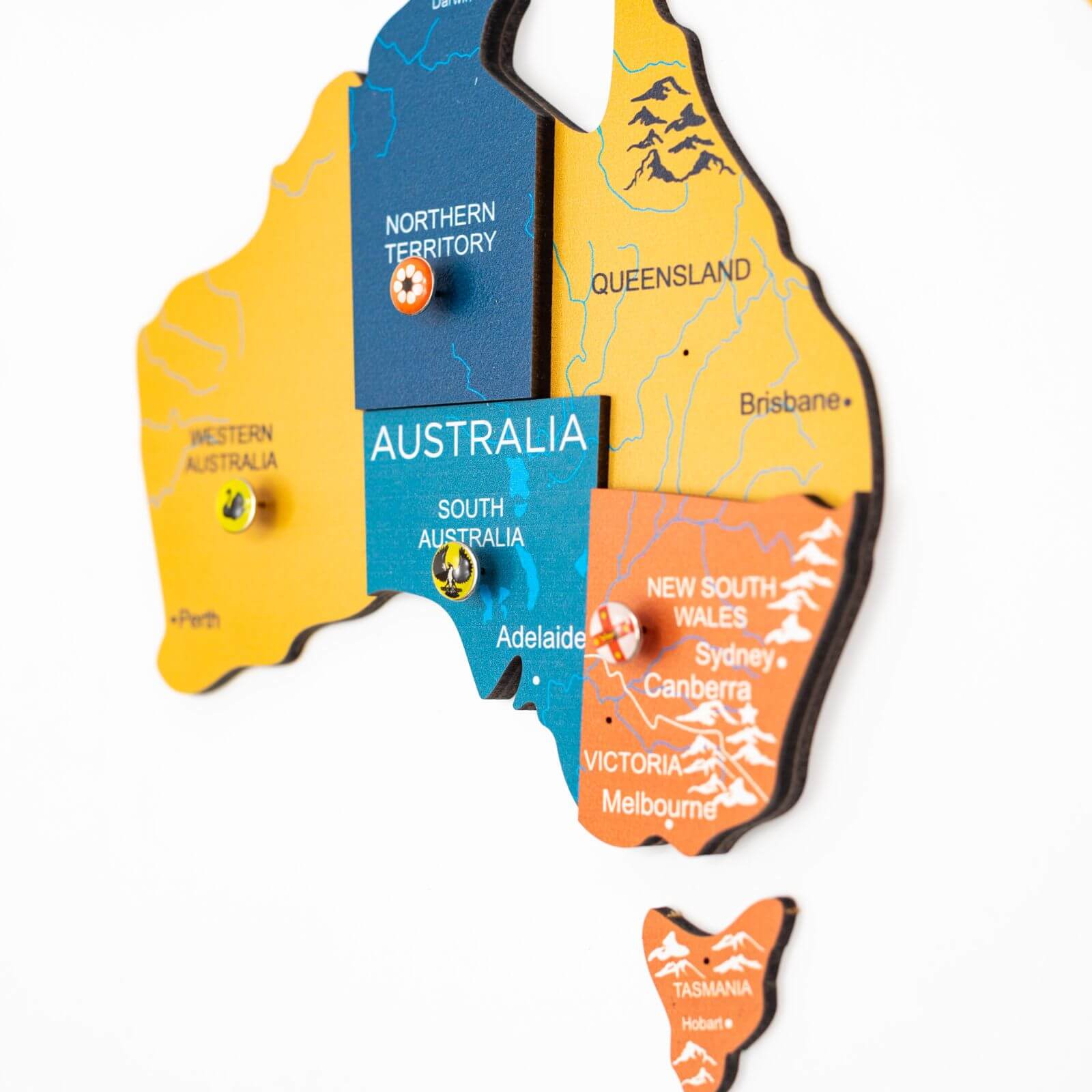 3D Wooden World Map Indie – Decorative Layered Wall Art