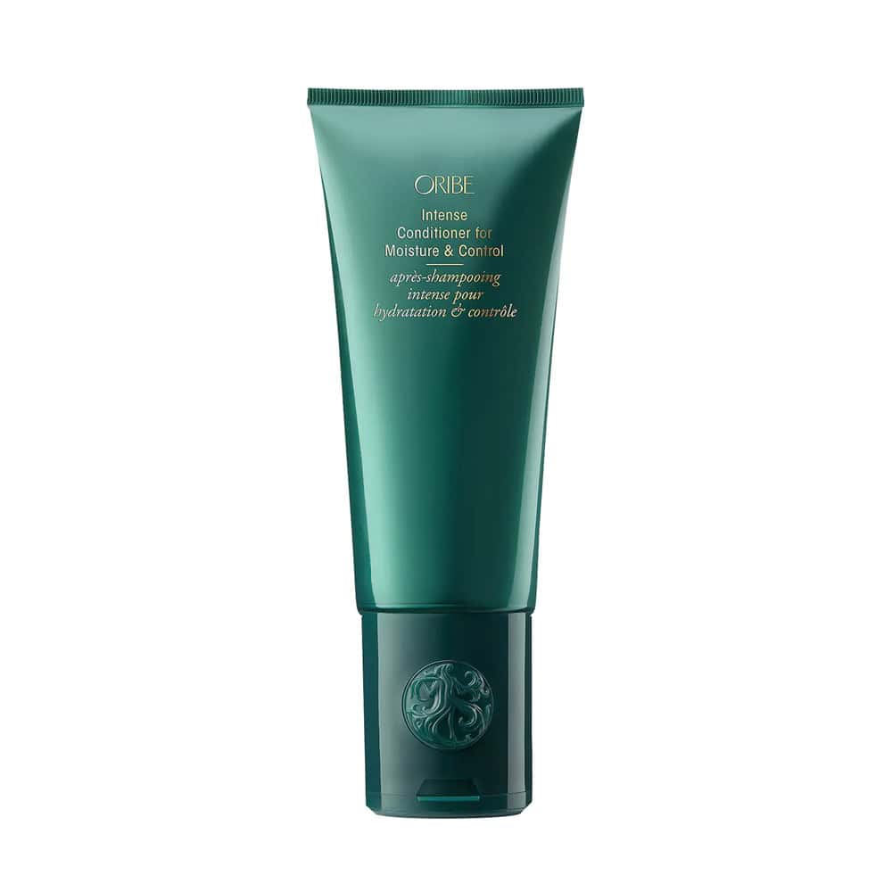 Teal and dark-green 6.8 OZ bottle of Oribe Intense Conditioner for Moisture & Control