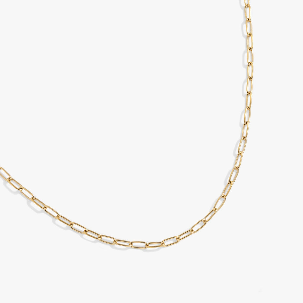 Gold Paperclip Charm & Layering Necklace for Women