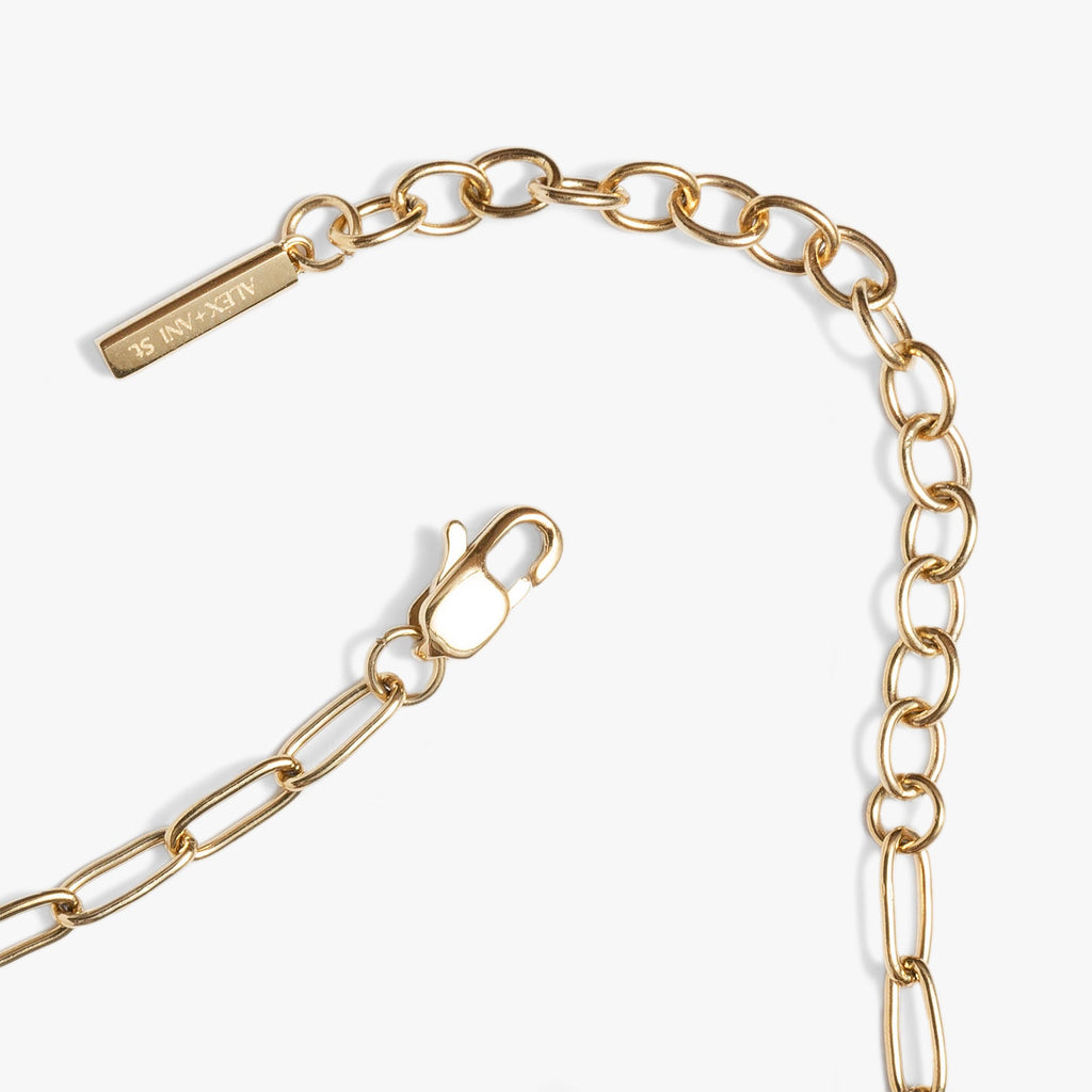 Gold Paperclip Charm & Layering Necklace for Women