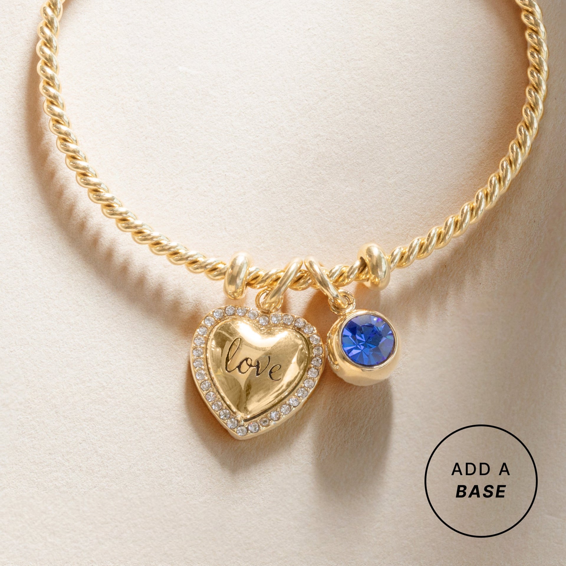 Love Pave Heart Interchangeable Charm with Clear Crystal