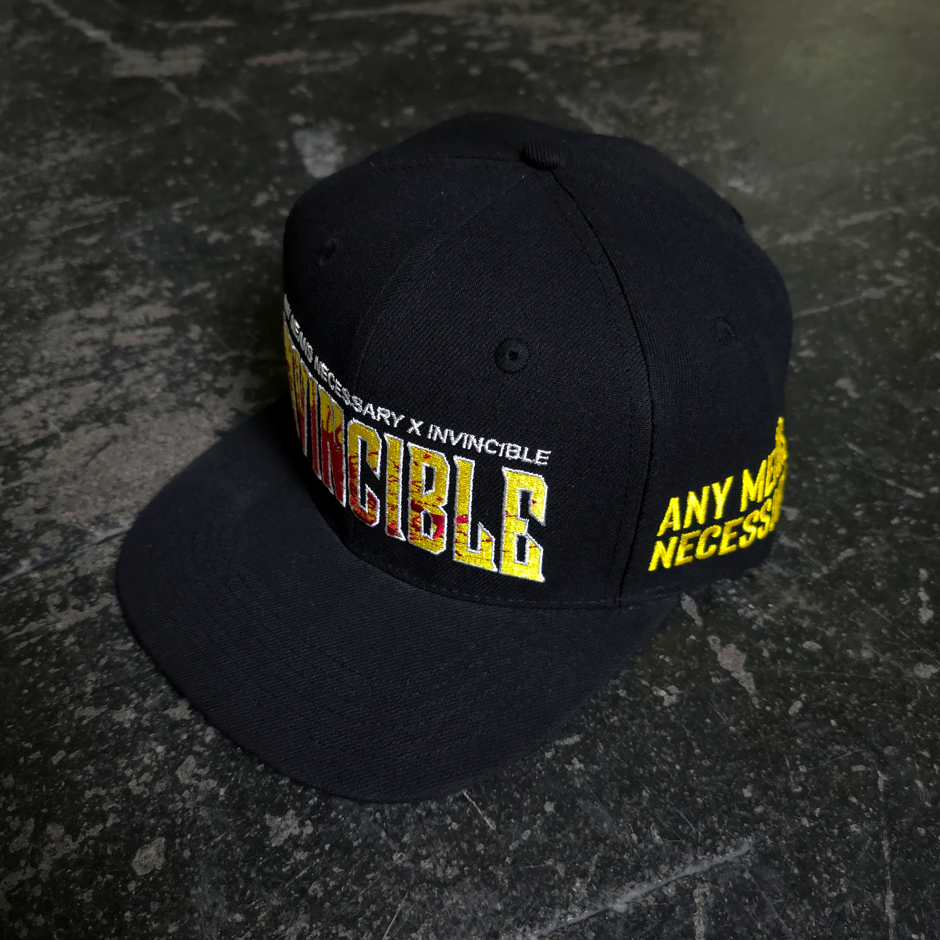 Invincible Splatter Snapback Hat in Black - Image 2