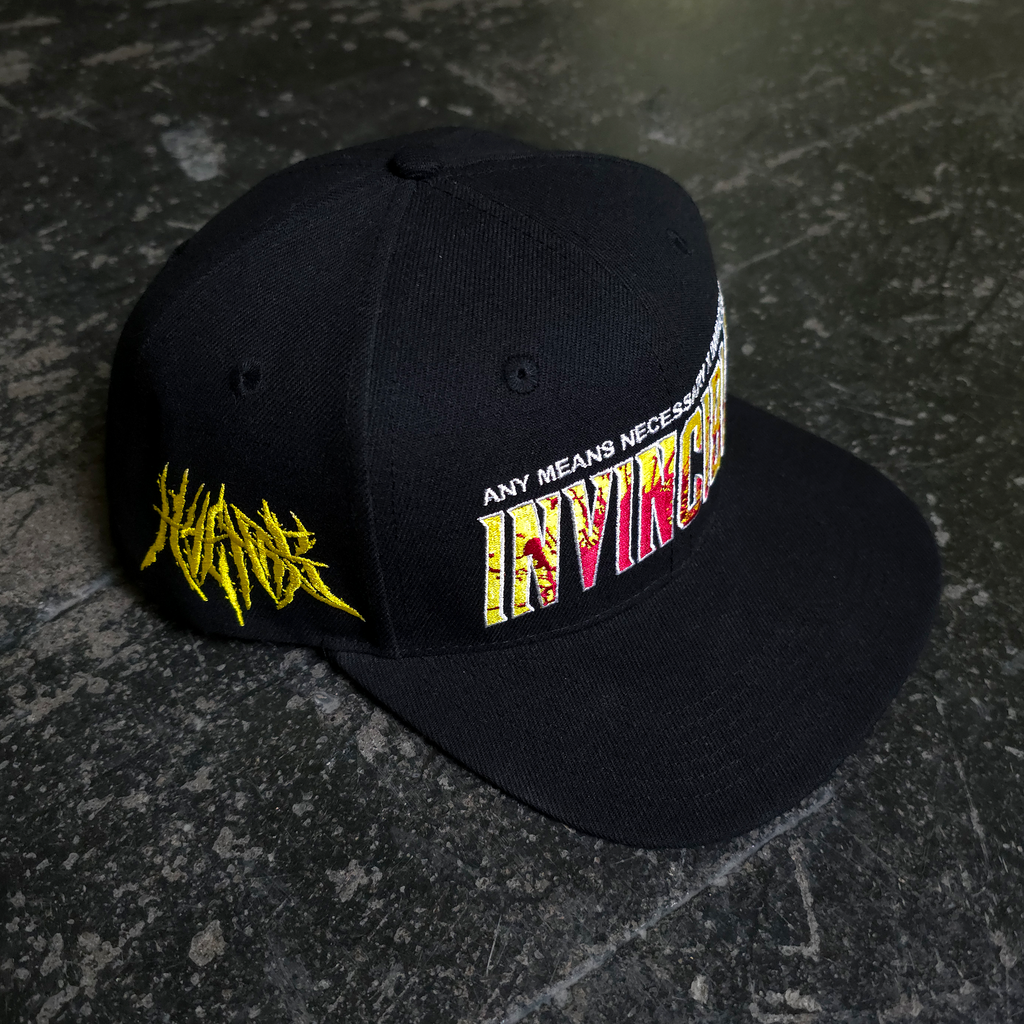 Invincible Splatter Snapback Hat in Black - Image 3