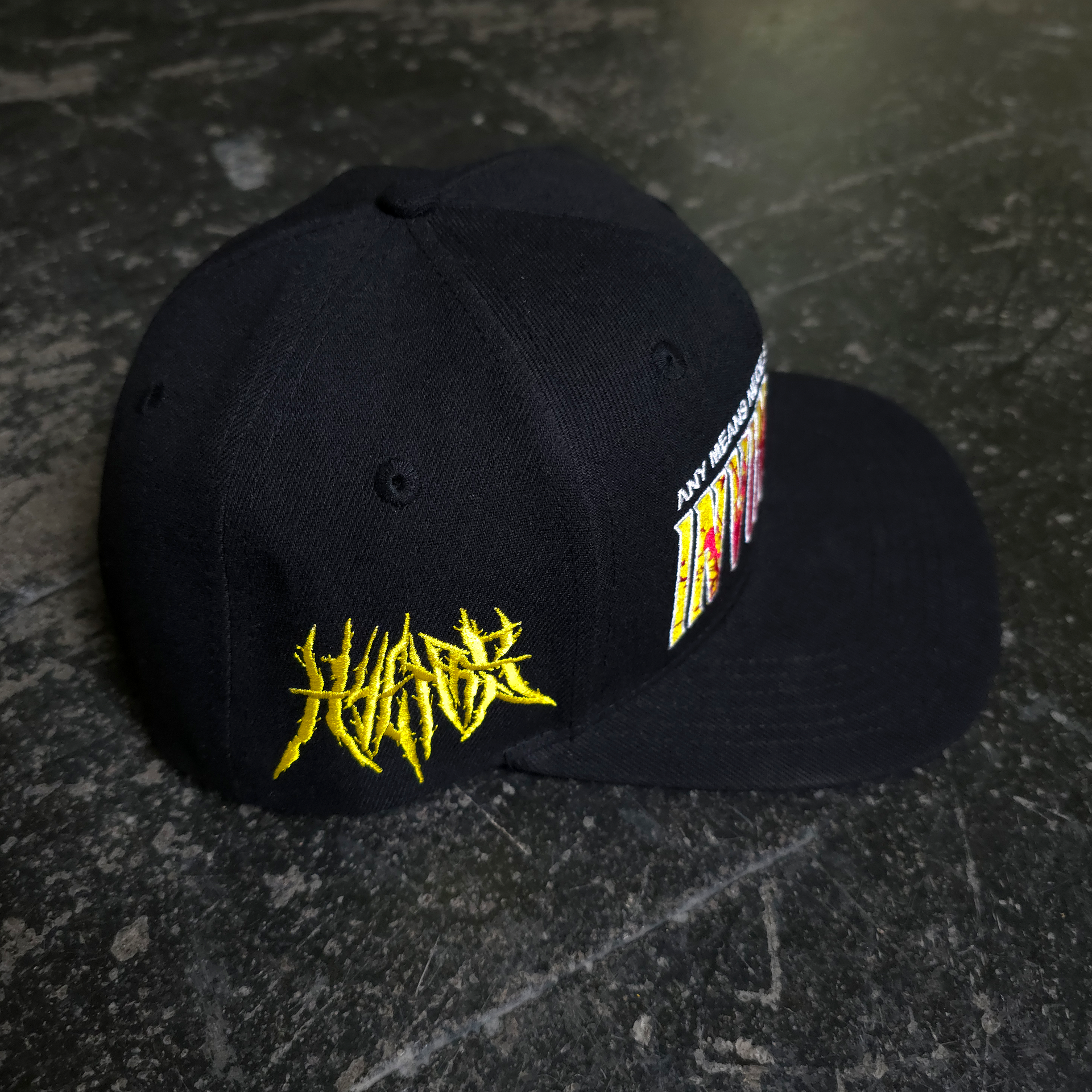 Invincible Splatter Snapback Hat in Black - Image 4