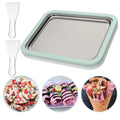 Rolled Ice Cream Maker Instant Ice Cream Machine Instant Cold Plate for Diy Ice Cream Fruit Frozen Yogurt (Green)