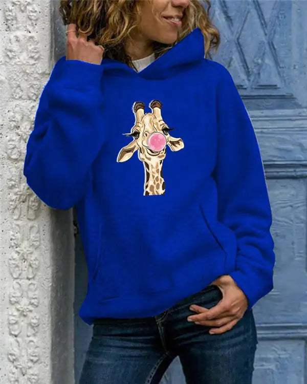 Women's Printed Round Neck Sweater - Soft Modal