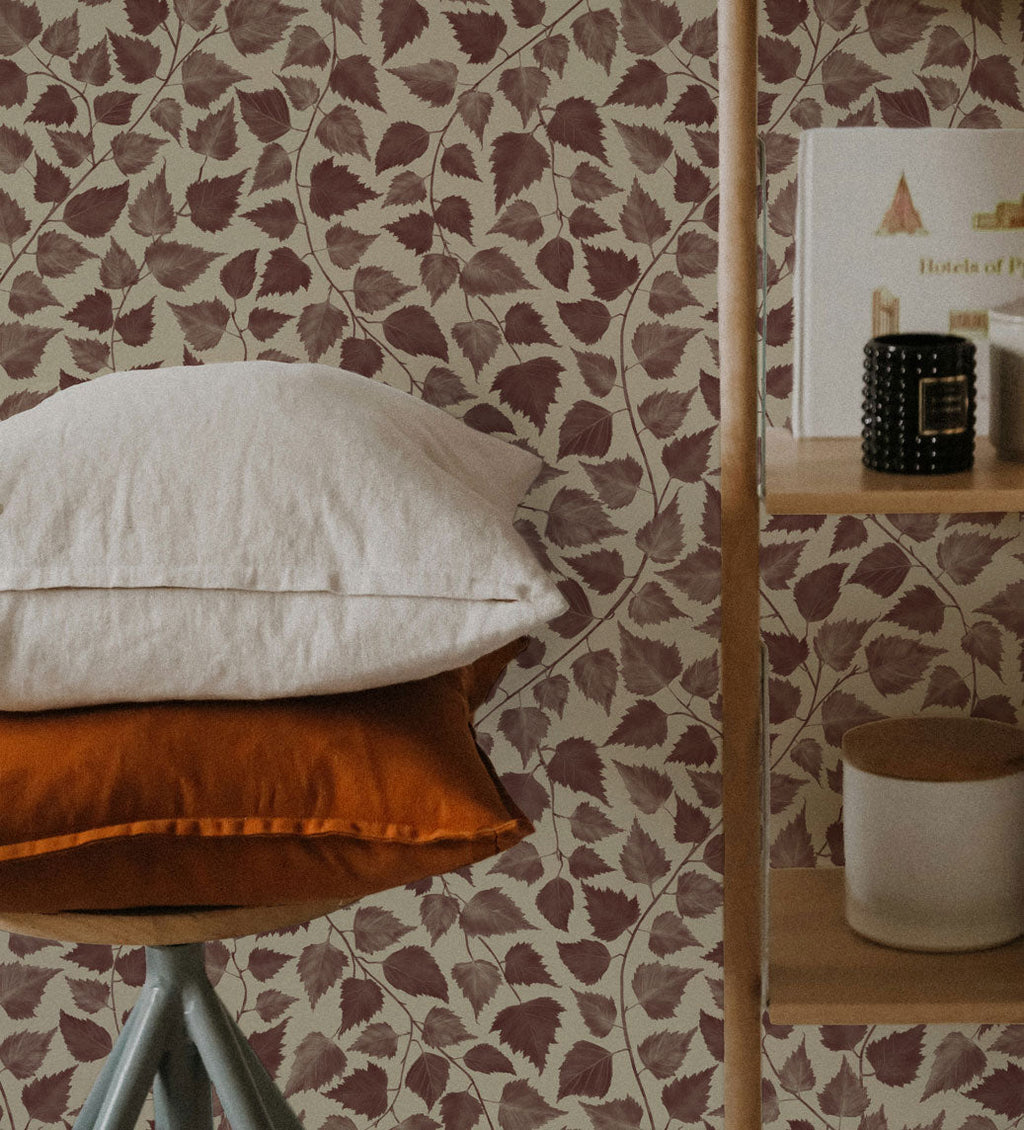 Iveline Floral Removable Wallpaper in Blue, Beige and Green