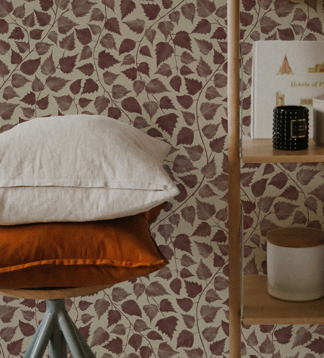 Iveline Floral Removable Wallpaper in Blue, Beige and Green