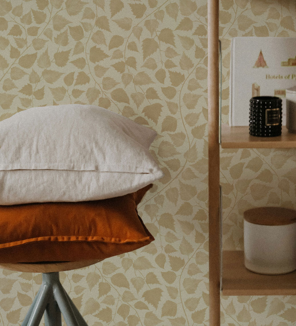 Iveline Floral Removable Wallpaper in Blue, Beige and Green