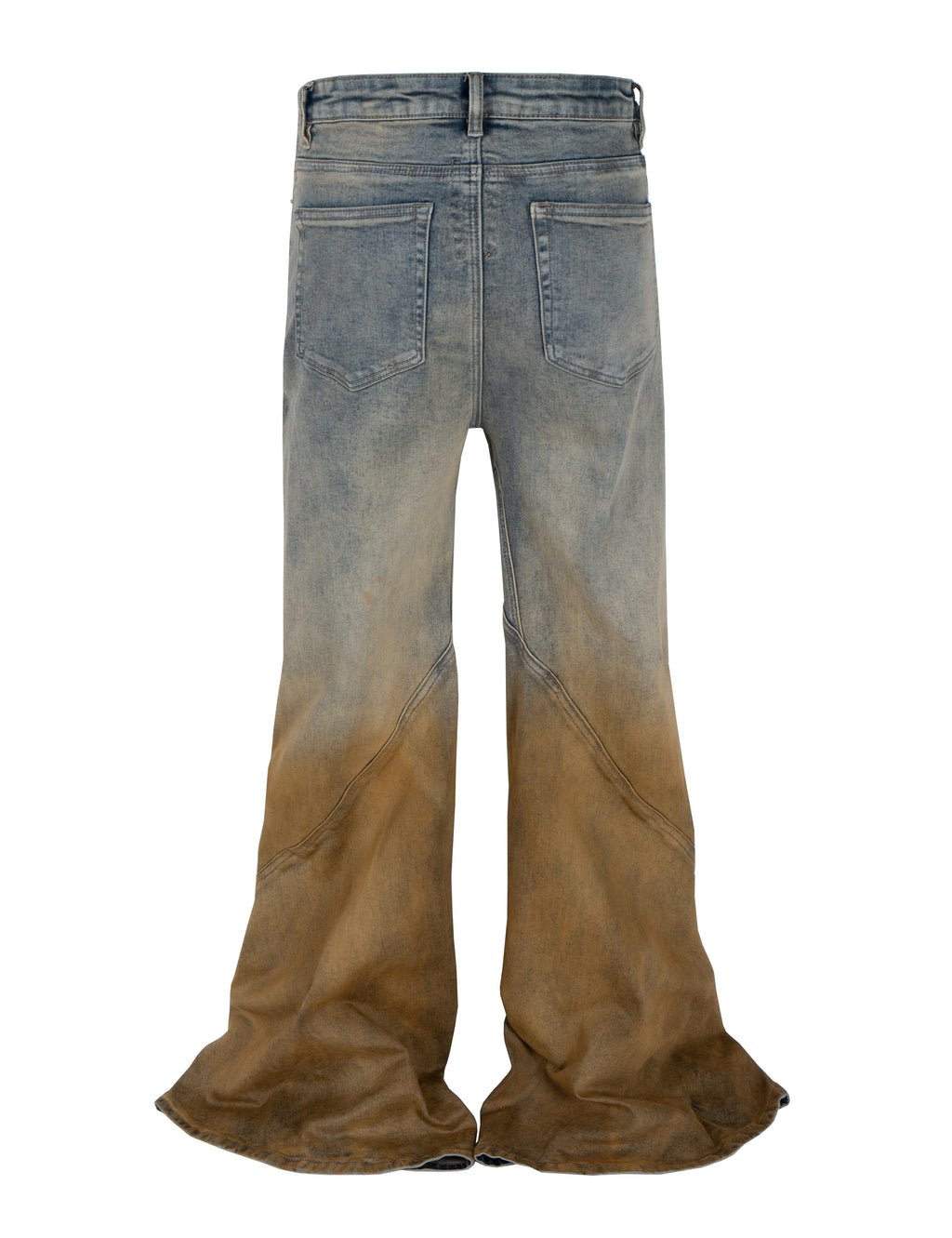 Wideboy Sunset Flare Jeans in Blue and Brown - Image 2