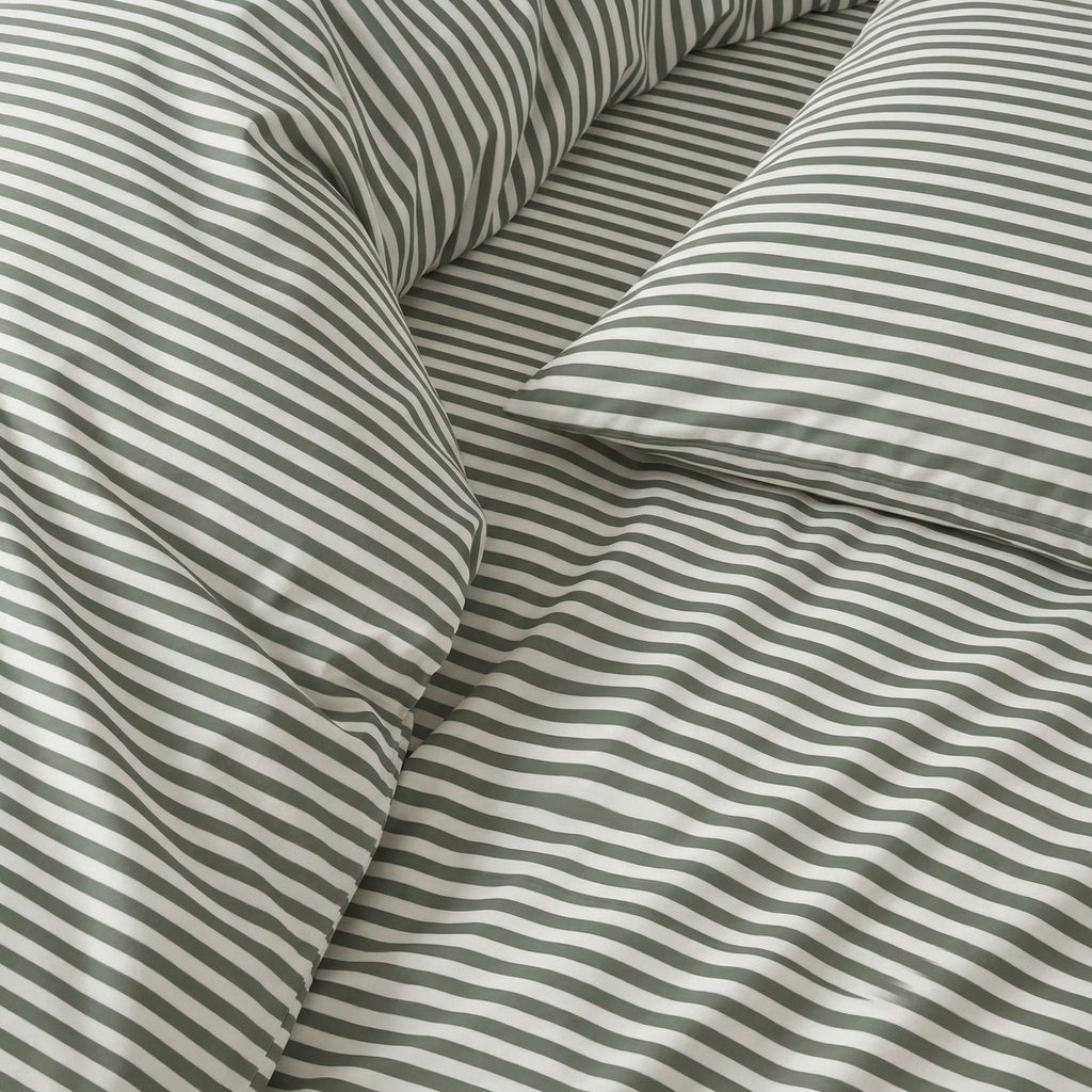 Australian Sateen Bedding Bundle in Stripe and Solid
