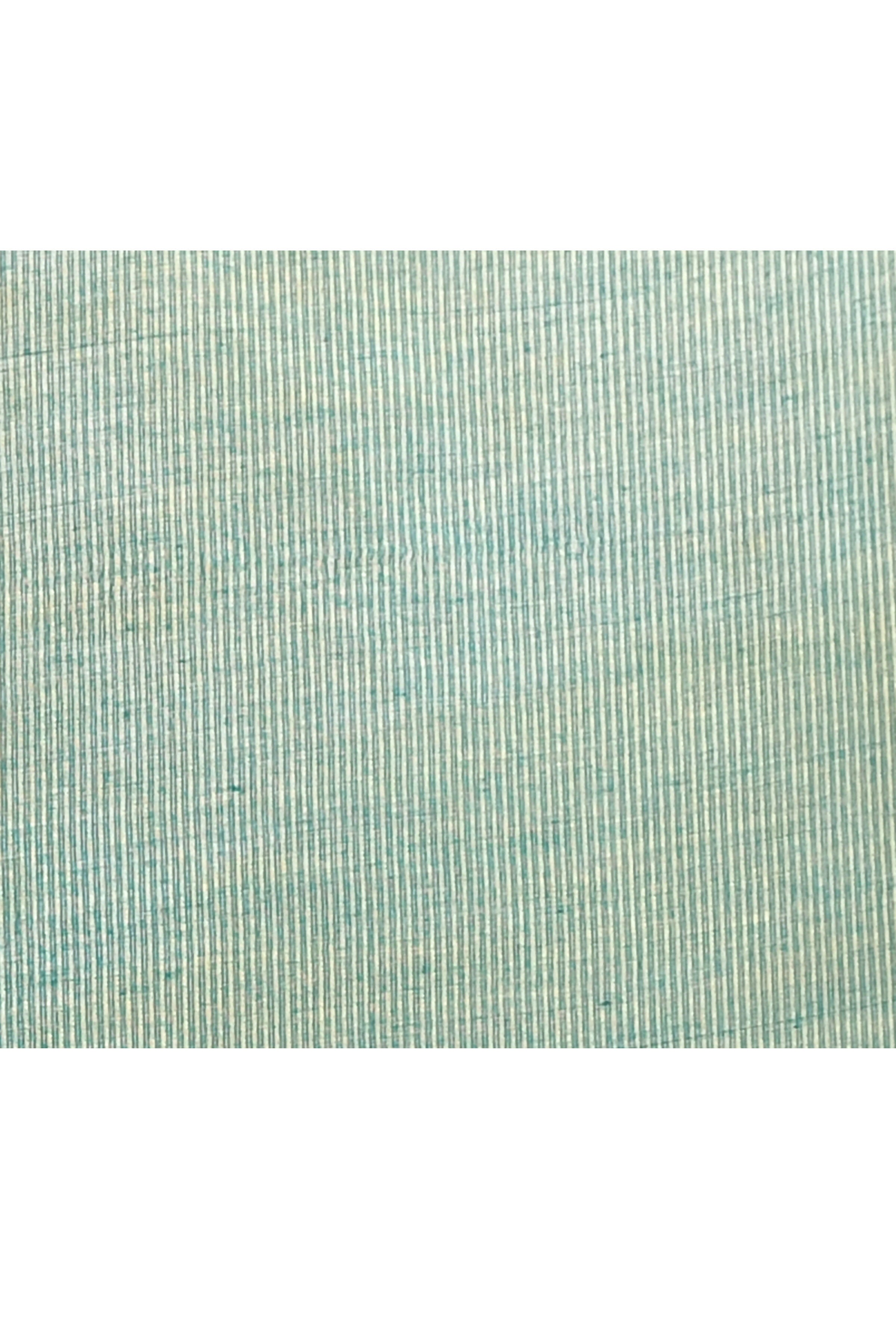Teal Embellished Cotton Blend Zari Check Handloom Saree