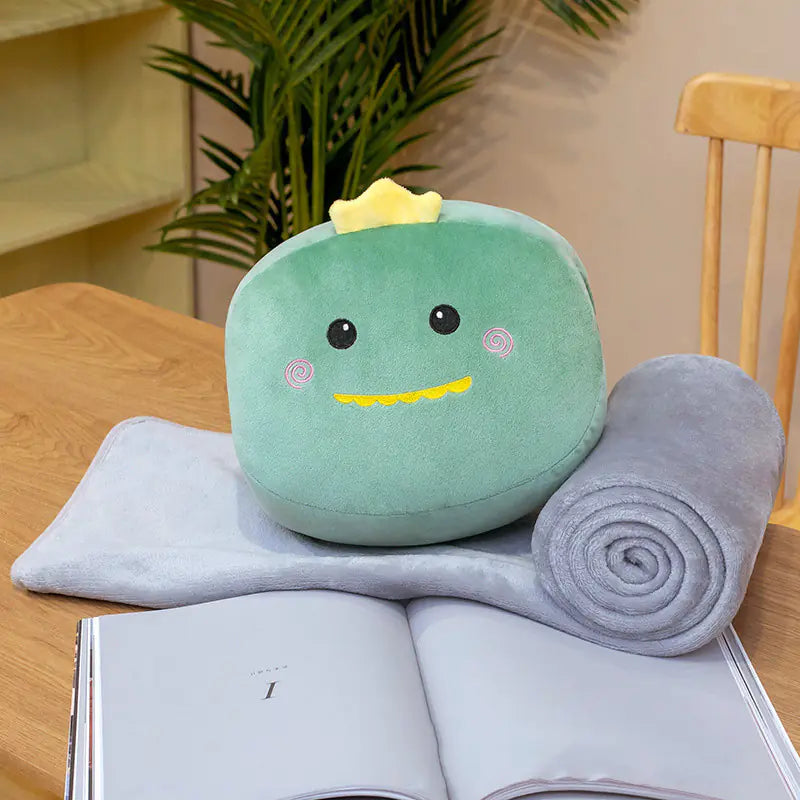 Winter Comfort: Pillow and Stuffed Toy Blanket Set