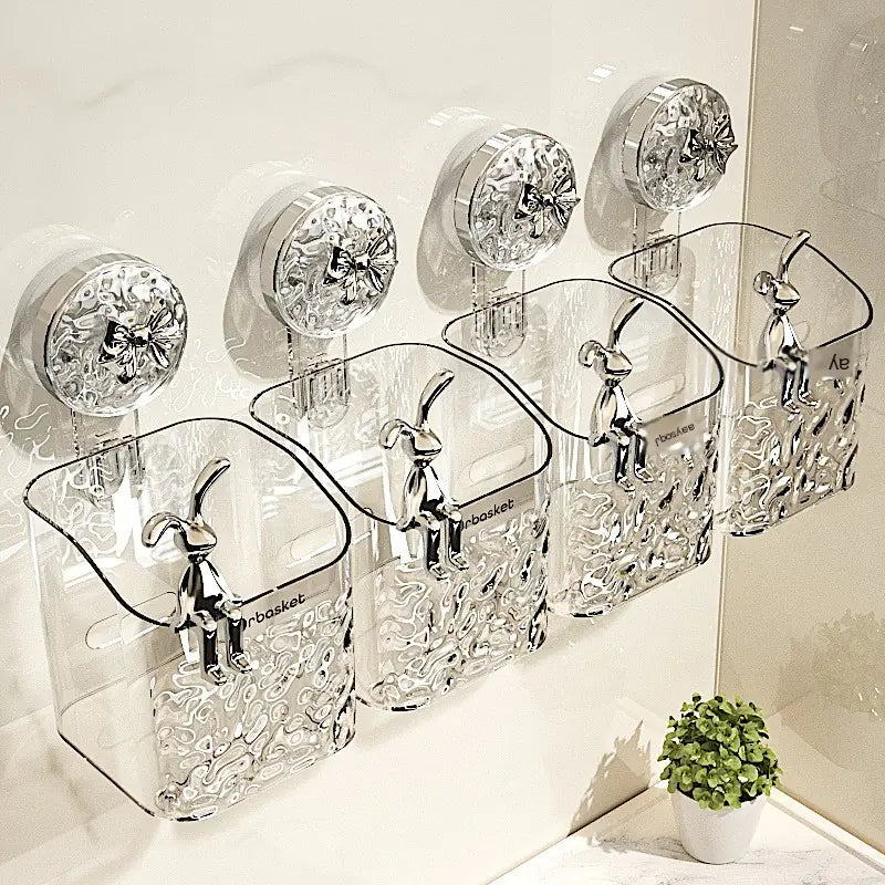 Bathroom Suction Shelf for Towels and Toiletries