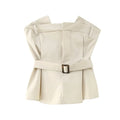 2023 Summer Y2K Chic Ruffled Top and Skirt Set