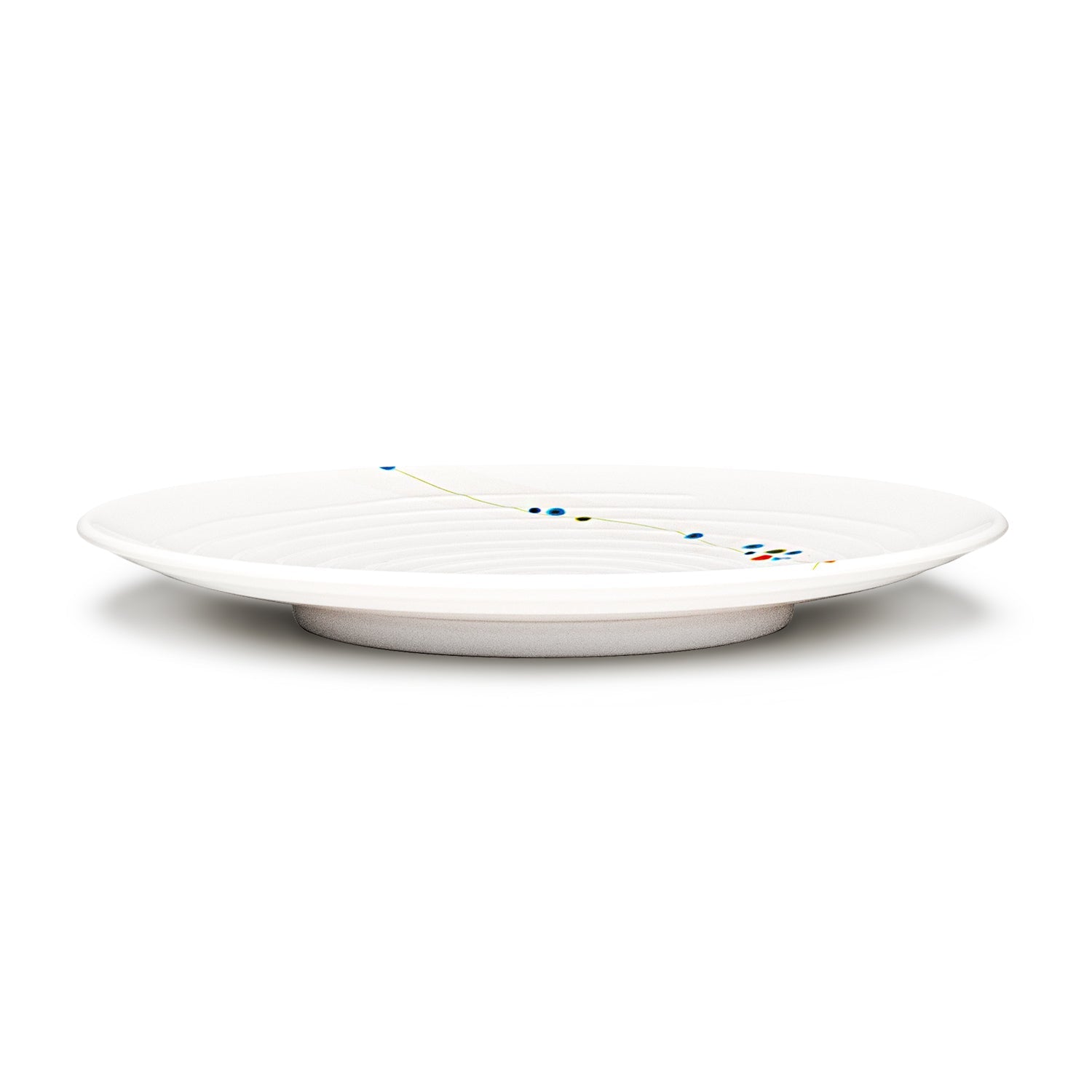 Melamine Dinner Plate, 12pc, 12-1/2"D (Colorful dots)