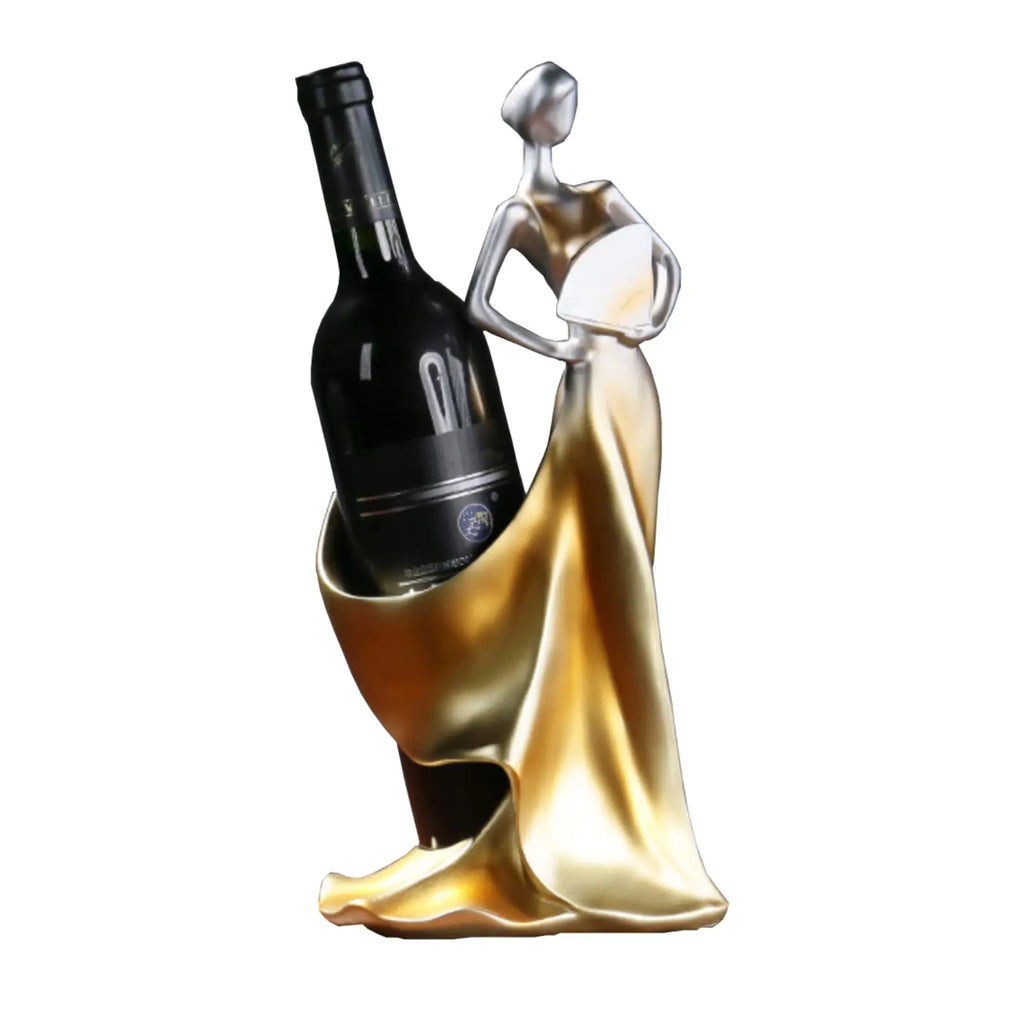 iStarcas Wine Rack Wine Bottle Holder Decorative Lady Wine Holder Single Wine Holder Stand Wine Racks Countertop for Kitchen Home Bar Tabletop Decor