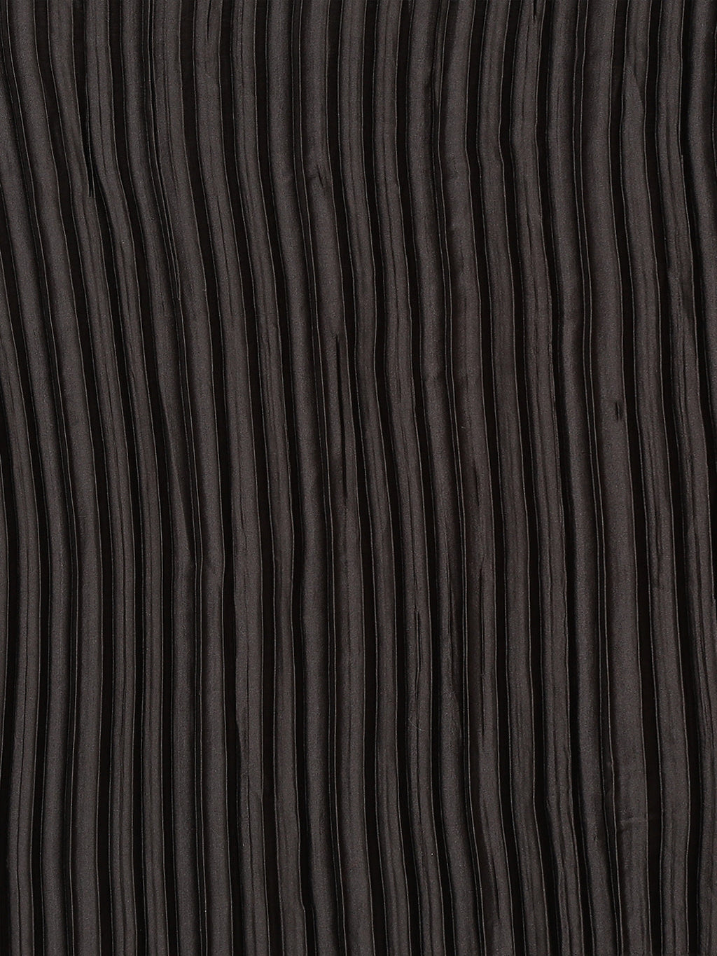 Black Satin Designer Saree with Elegant Pleated Work