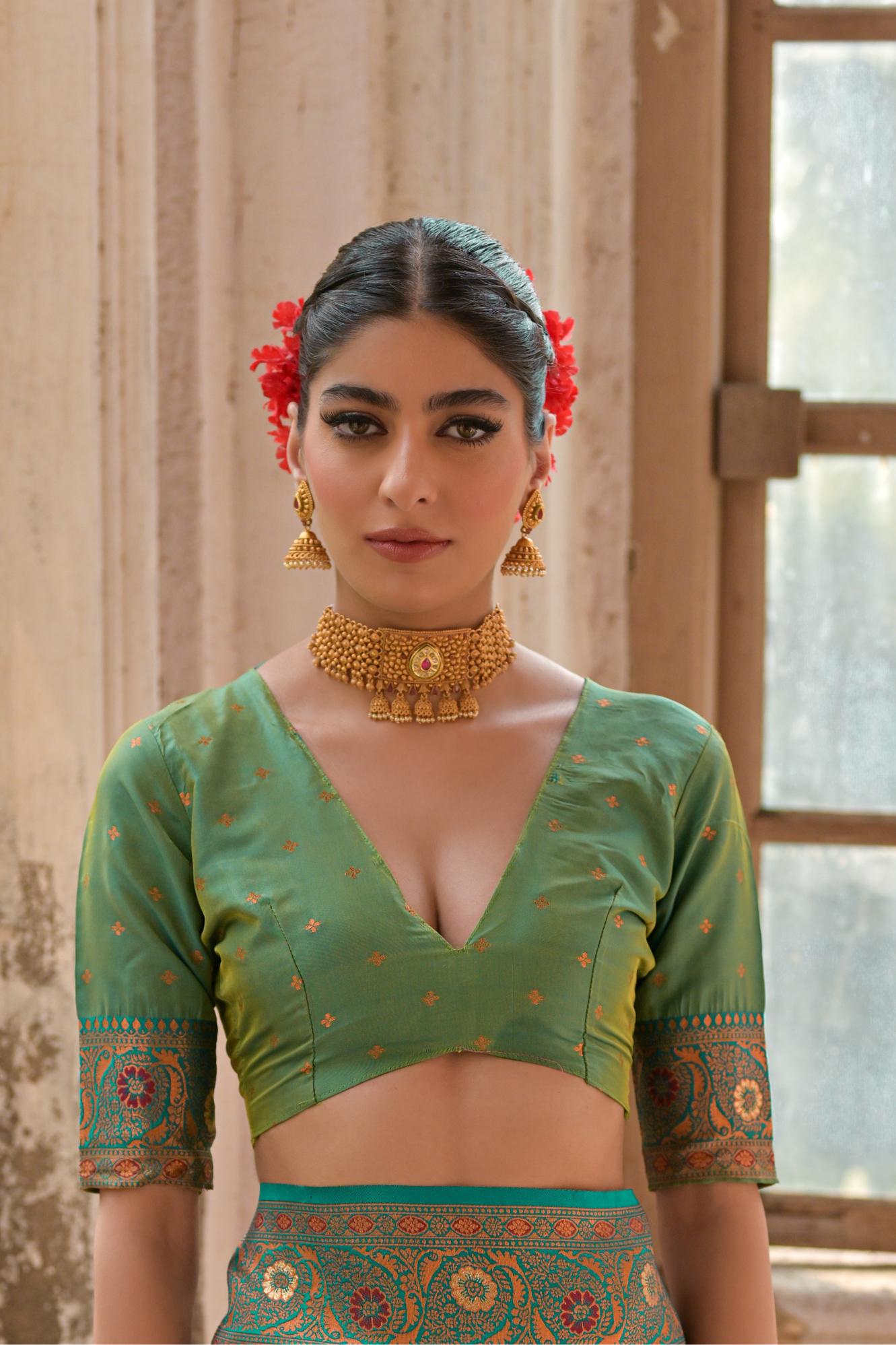 Wine Banarasi Silk Zari Woven Traditional Saree with Blouse