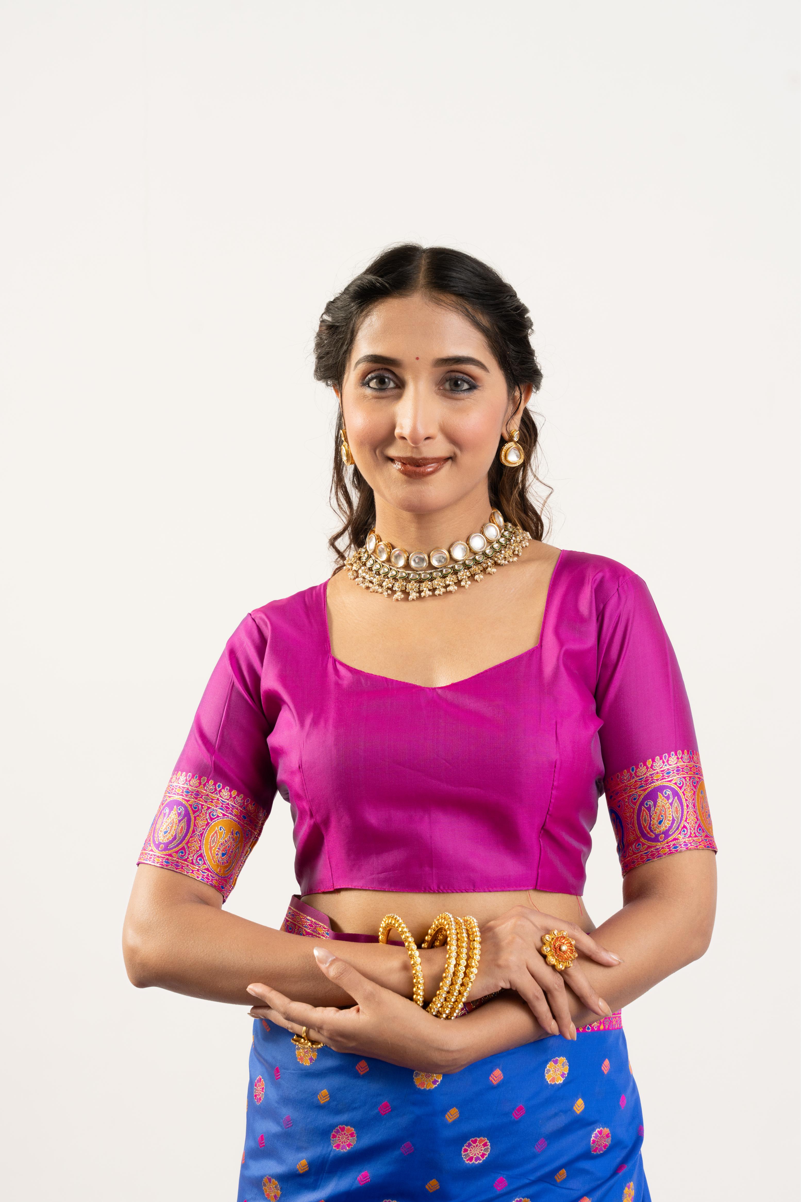 Blue Banarasi Pashmina Soft Silk Saree with Zari Weave