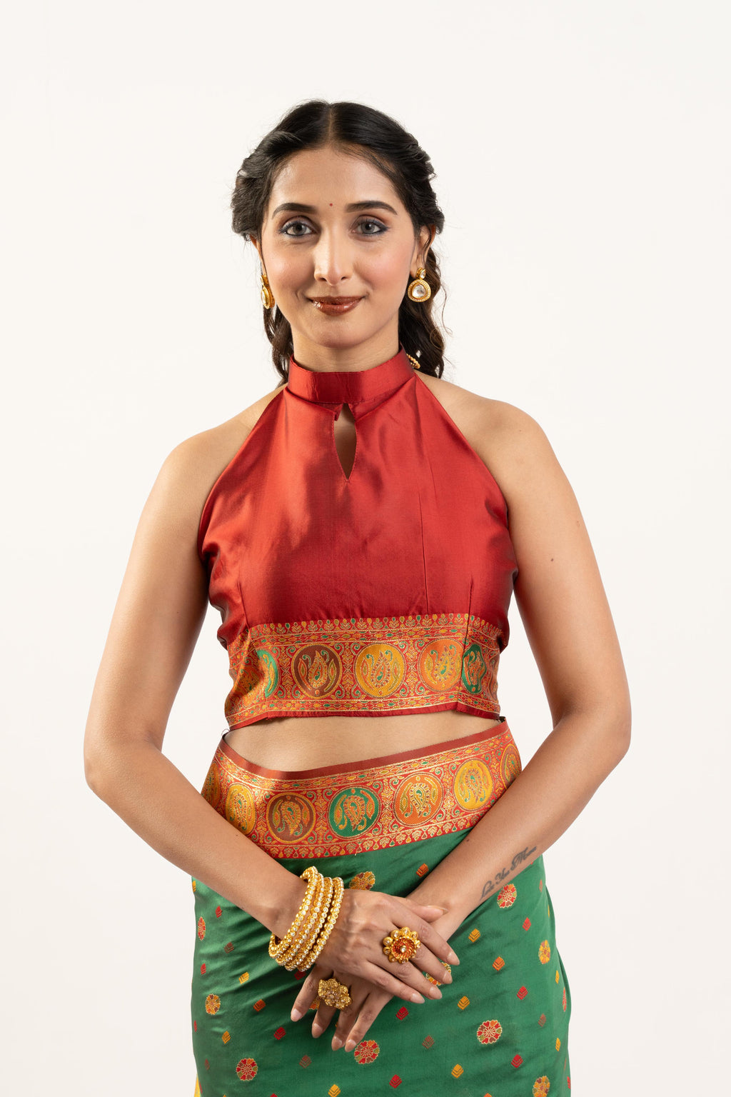 Green Banarasi Pashmina Soft Silk Zari Woven Saree with Blouse