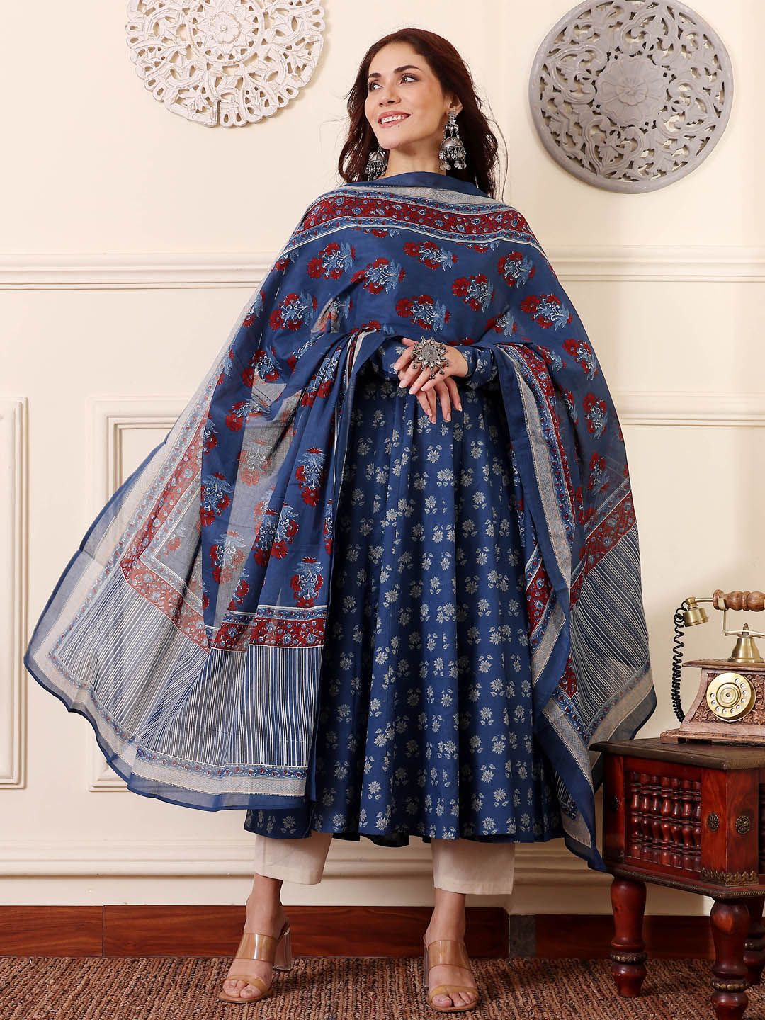 Jyoti Fashion Morpich Rayon Printed Designer Kurta Set With Dupatta