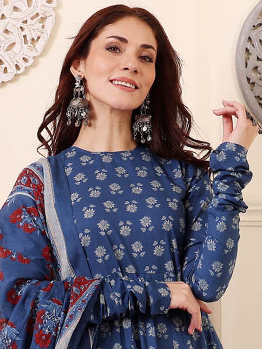Jyoti Fashion Morpich Rayon Printed Designer Kurta Set With Dupatta