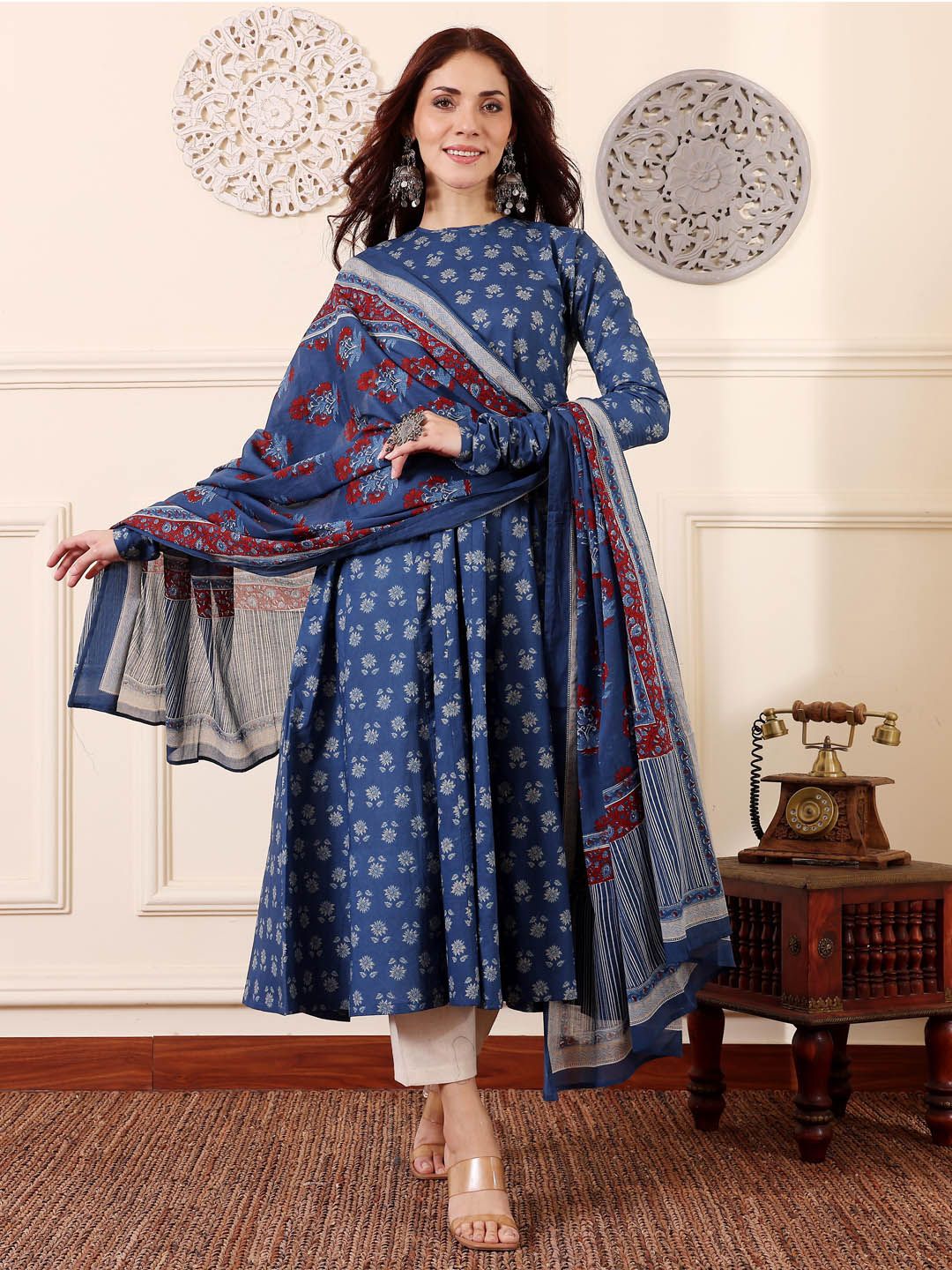 Jyoti Fashion Morpich Rayon Printed Designer Kurta Set With Dupatta
