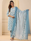 White rayon printed designer kurta set with matching dupatta featuring pan neck and straight fit