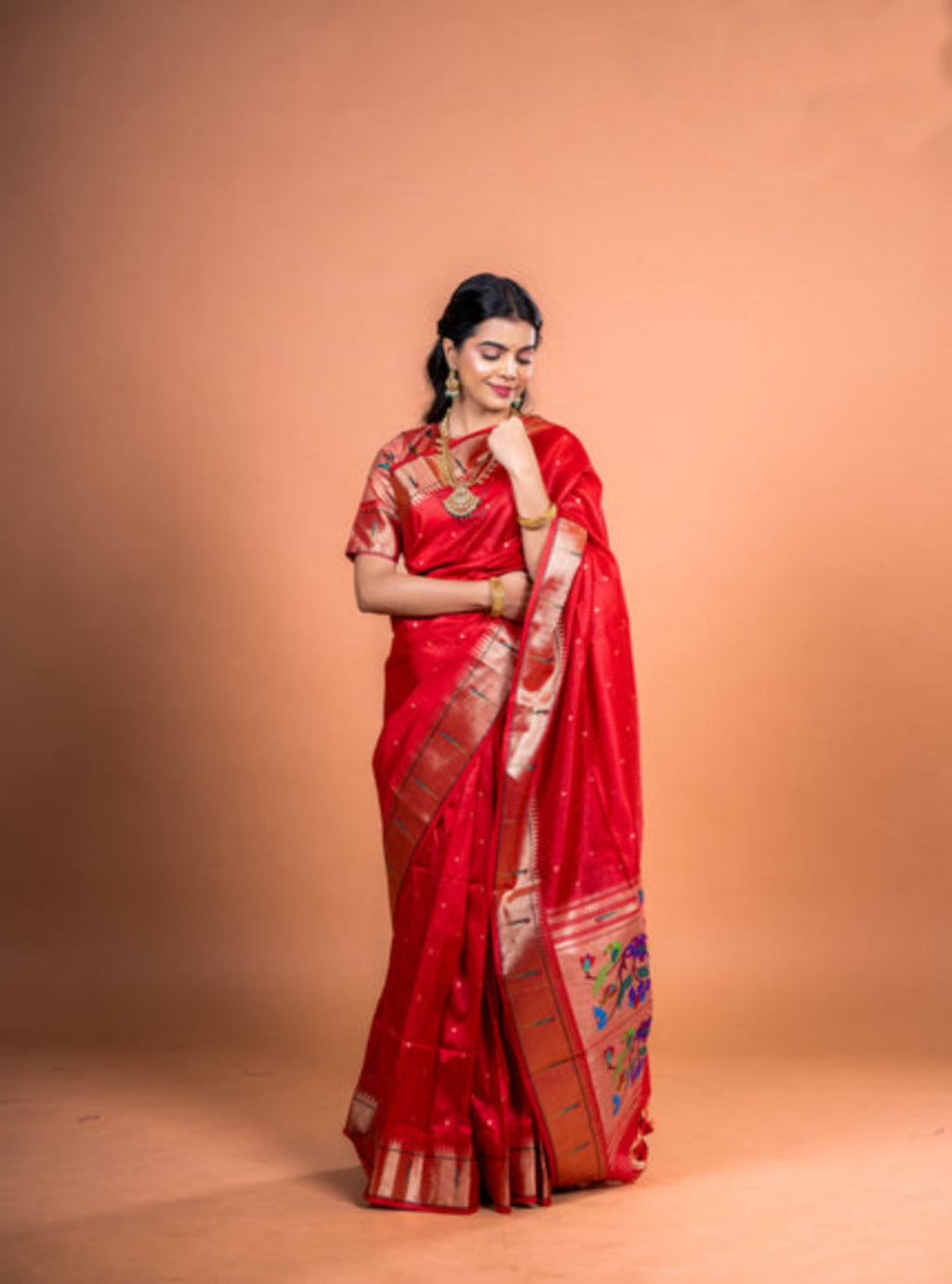 Maroon Soft Khadi Raw Silk Saree with Zari Jhalar