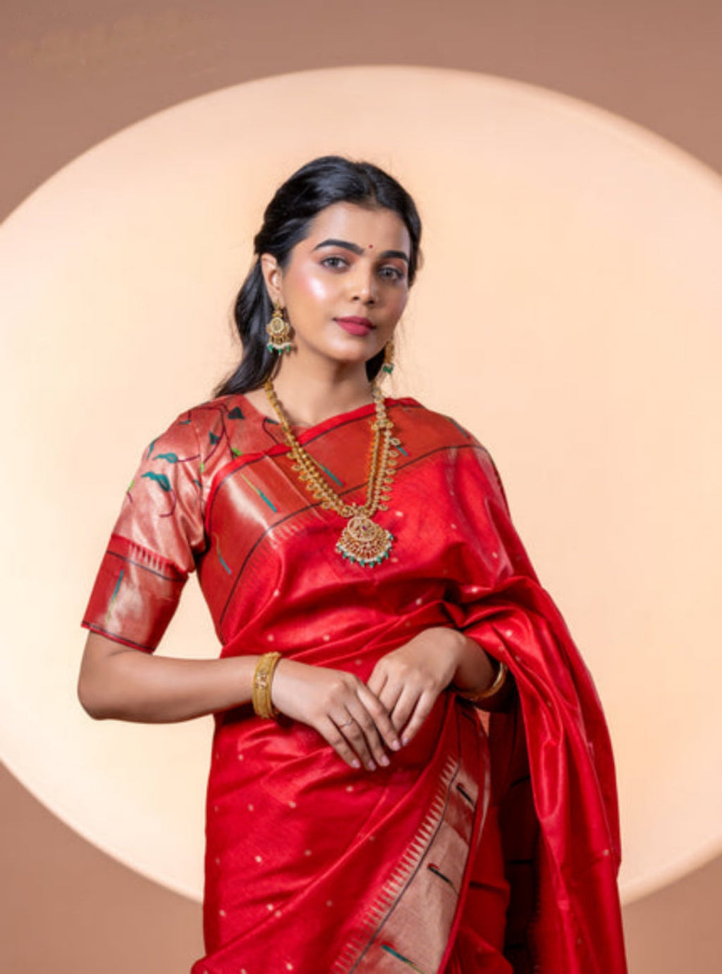 Maroon Soft Khadi Raw Silk Saree with Zari Jhalar