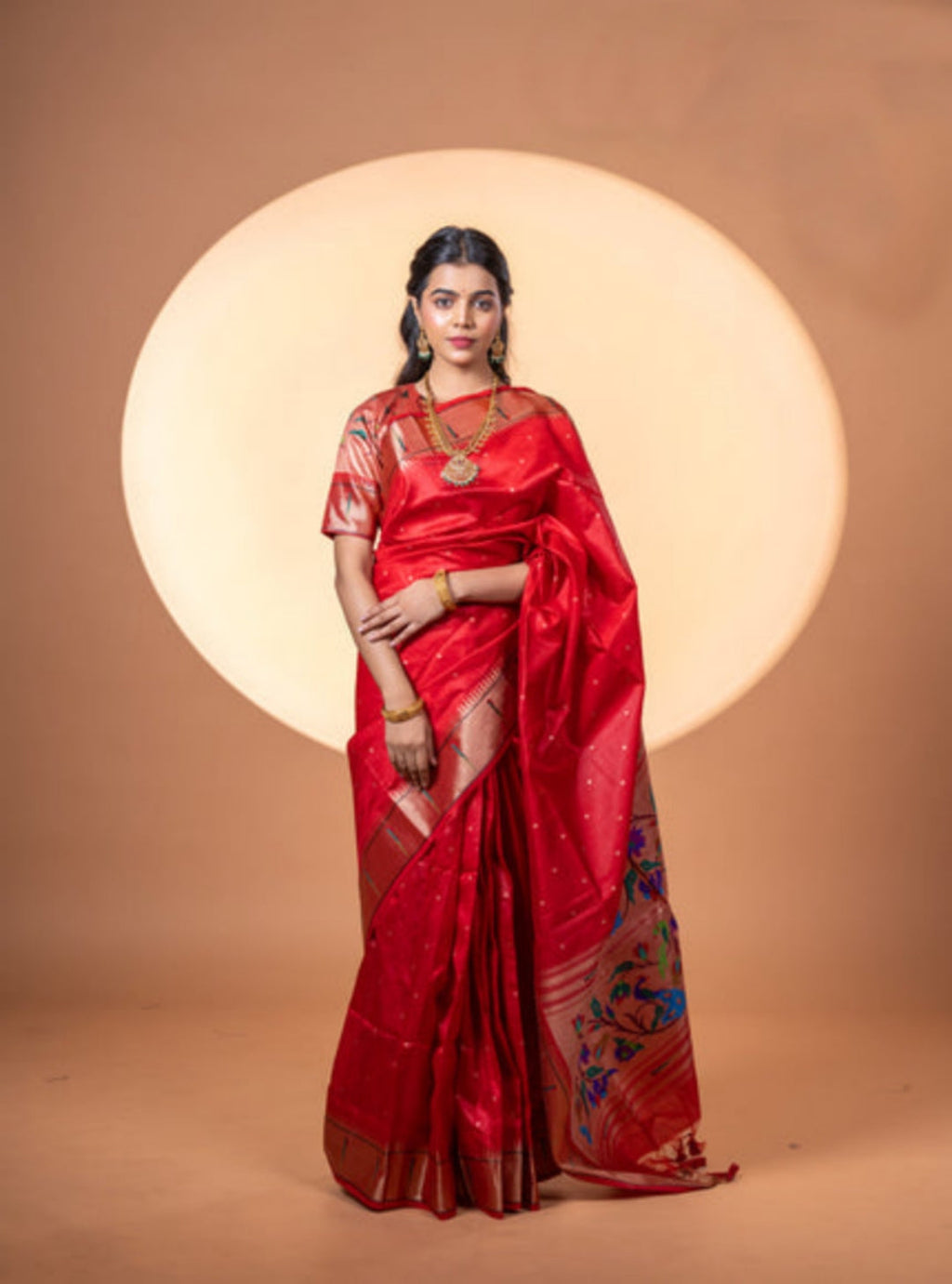 Maroon Soft Khadi Raw Silk Saree with Zari Jhalar