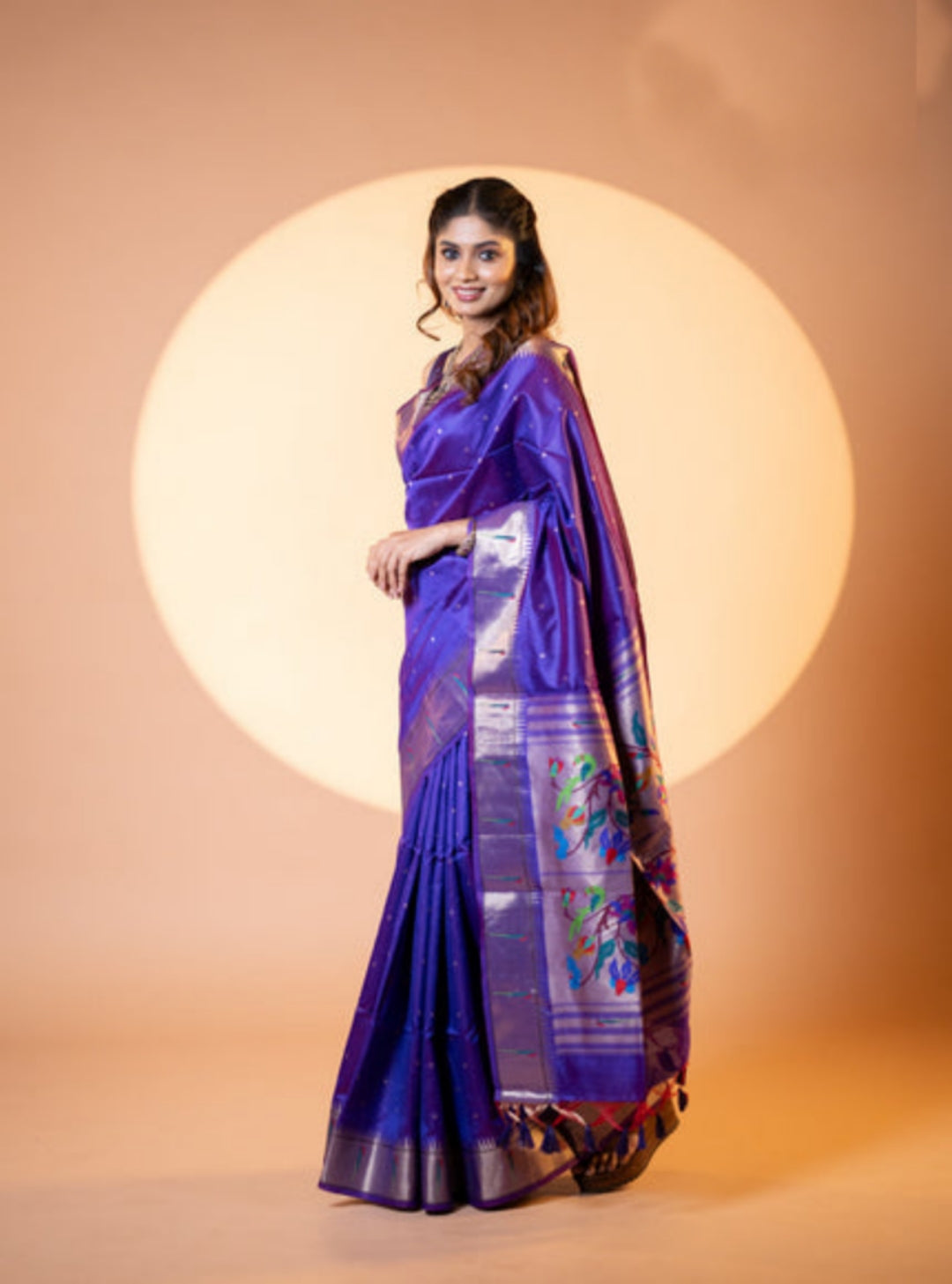 Royal Blue Soft Khadi Raw Silk Zari Woven Saree
