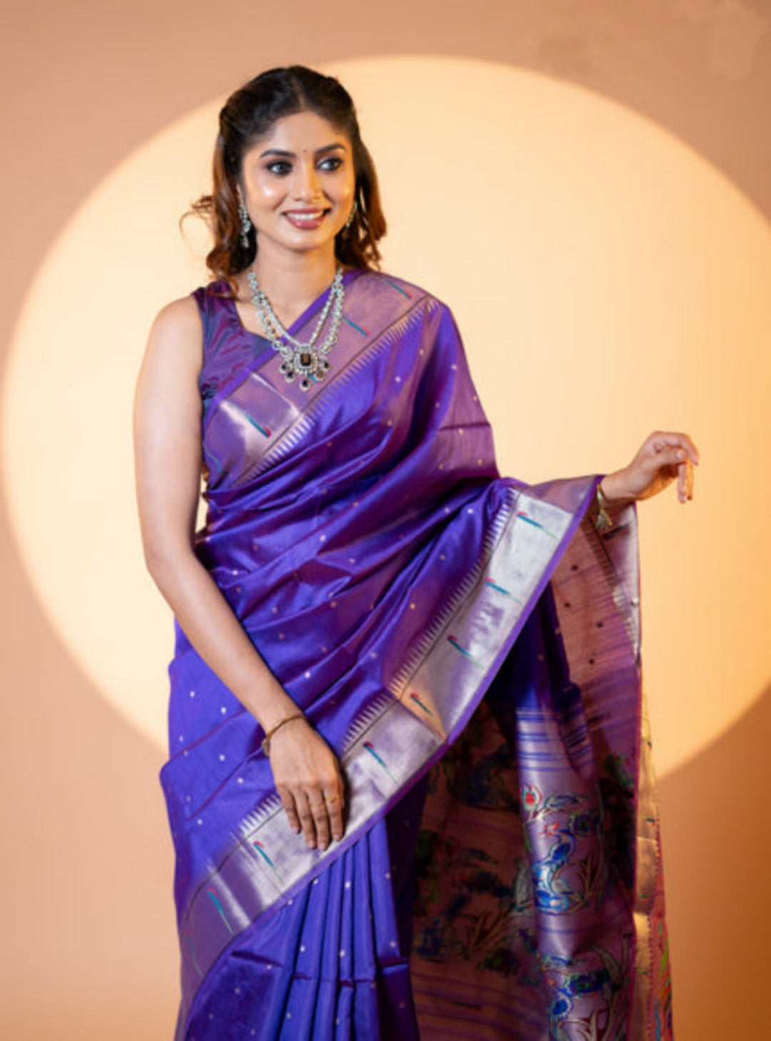 Royal Blue Soft Khadi Raw Silk Zari Woven Saree