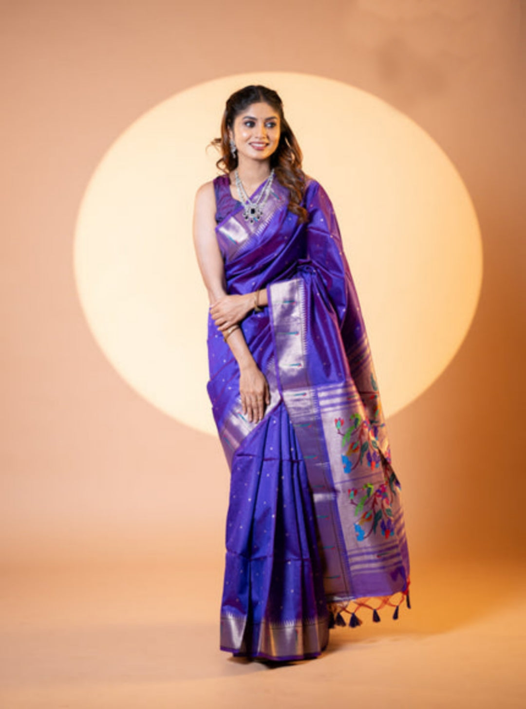 Royal Blue Soft Khadi Raw Silk Zari Woven Saree