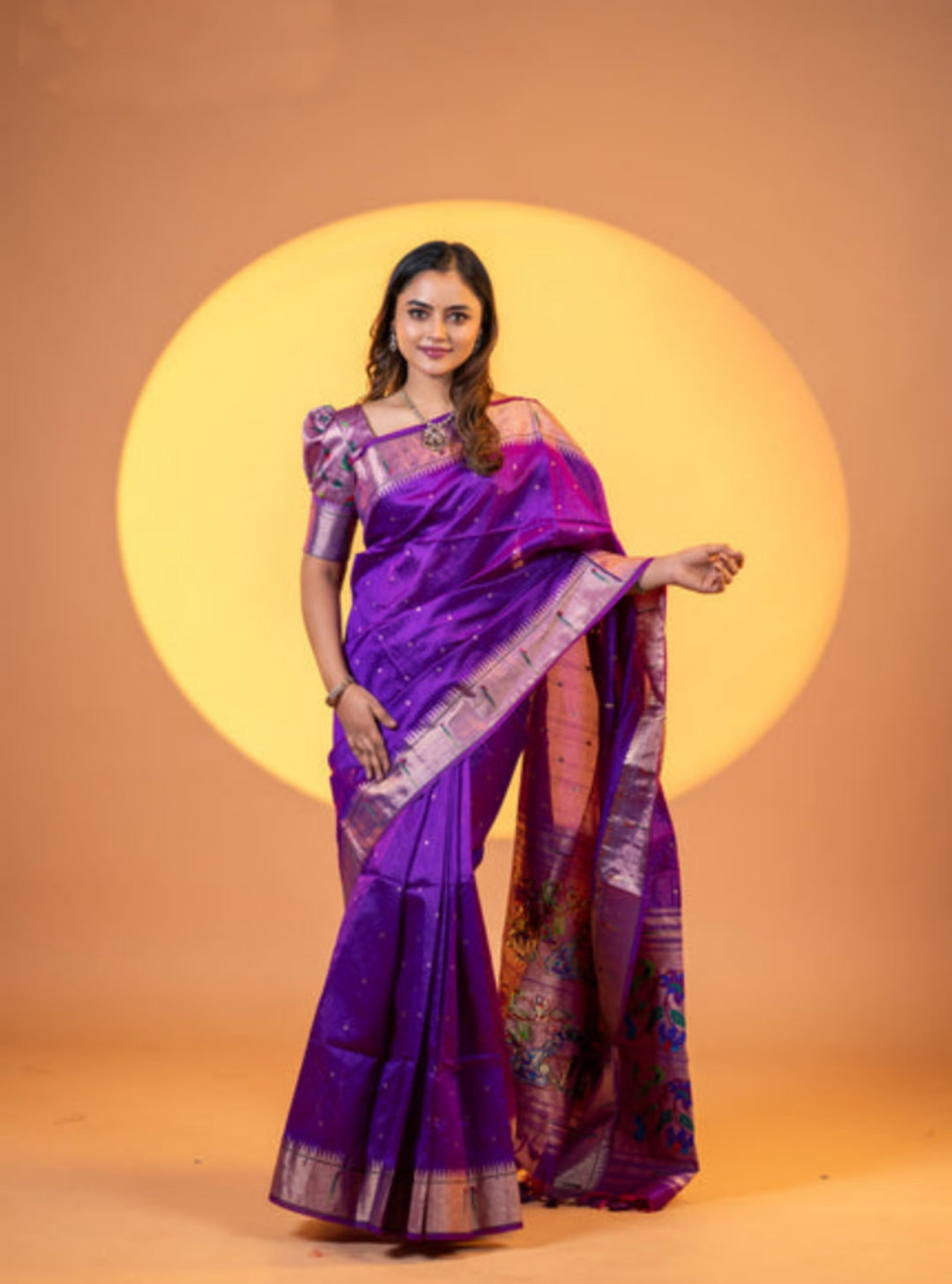 Women's Wine Soft Khadi Raw Silk Saree with Meena Weaving and Blouse