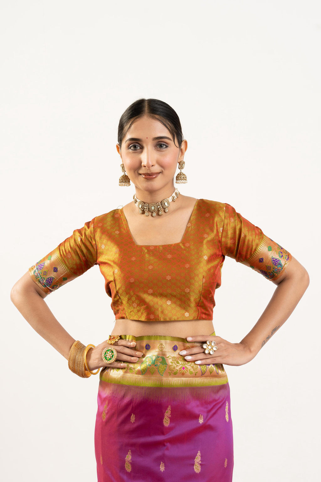 Wine Soft Banarasi Silk Zari Woven Saree with Blouse Piece