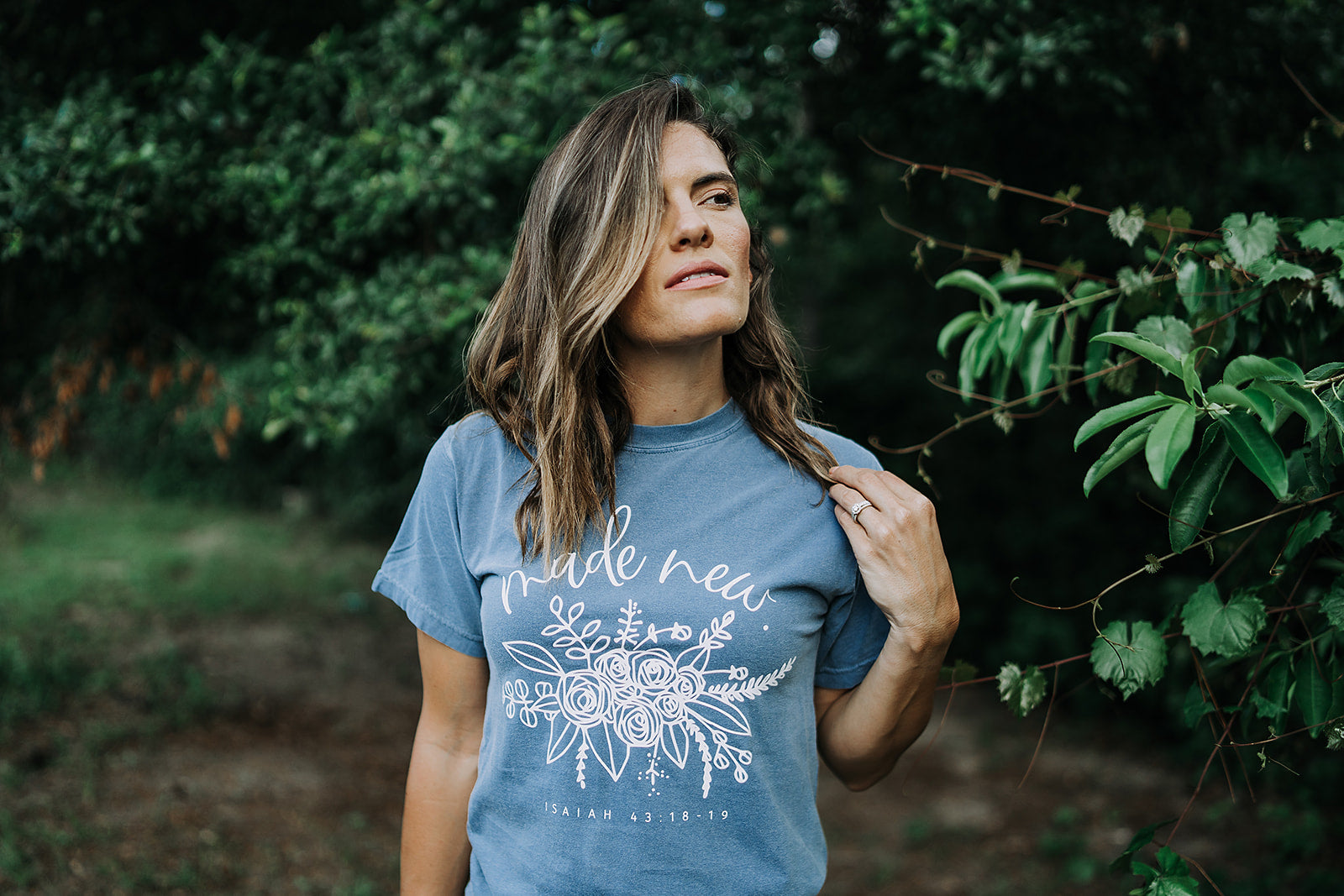 Made New Cotton Graphic Tee - Casual Faith-Based Women's Shirt