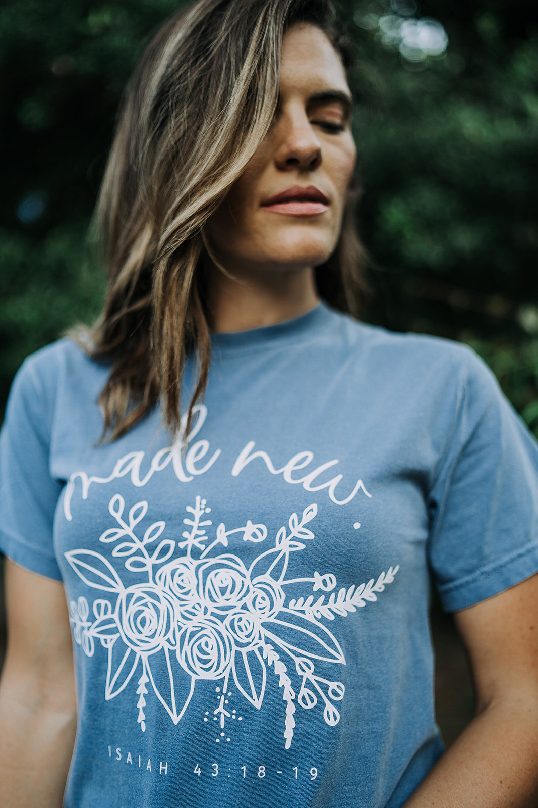 Made New Cotton Graphic Tee - Casual Faith-Based Women's Shirt