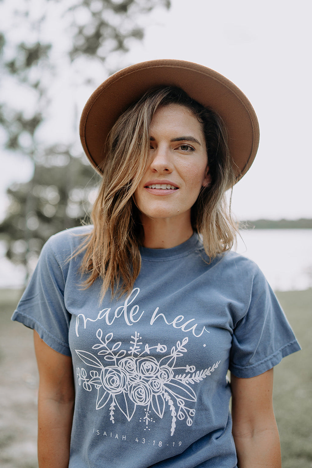 Made New Cotton Graphic Tee - Casual Faith-Based Women's Shirt