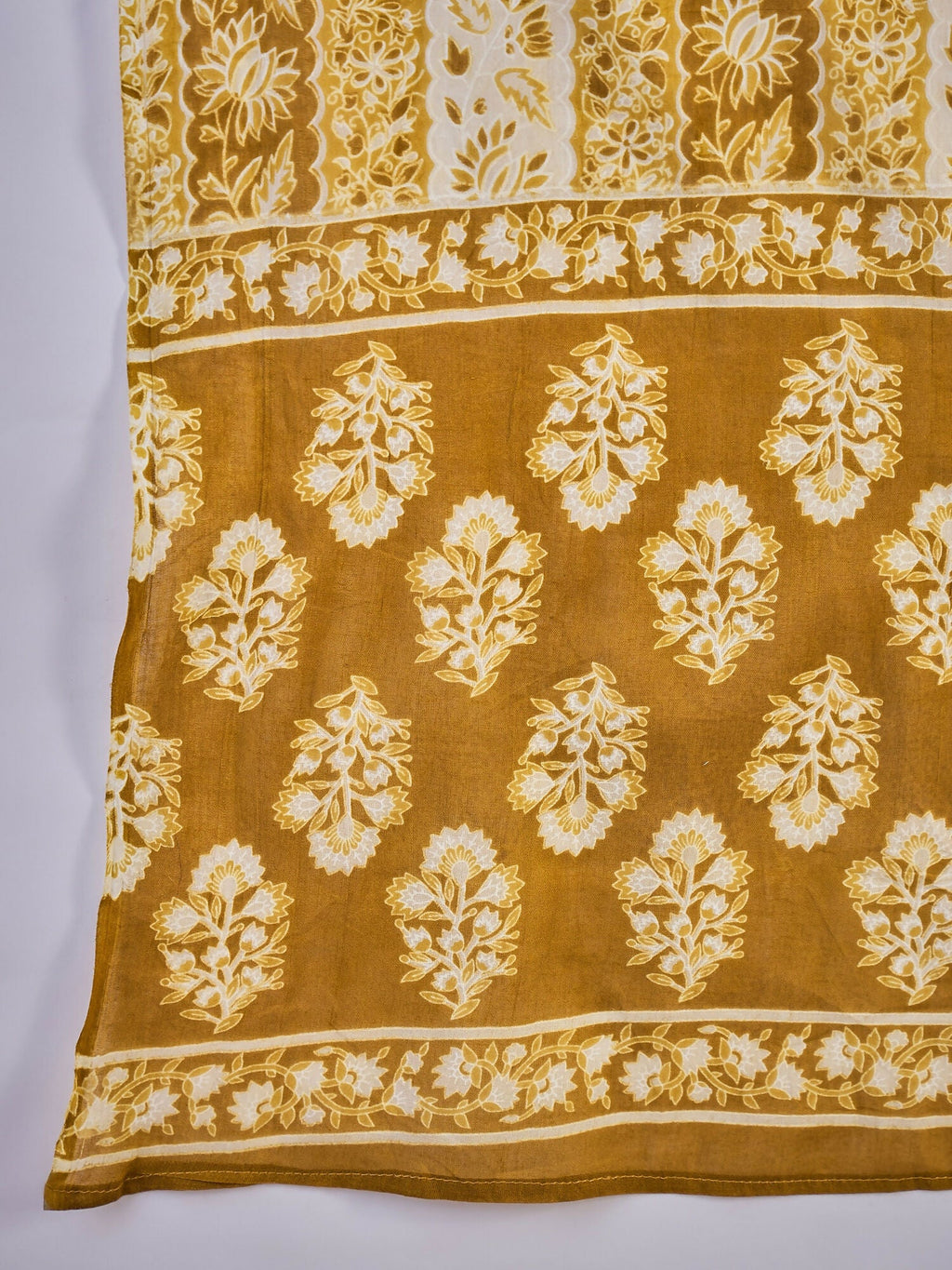 Printed Mustard Pure Cotton Kurta Set for Women