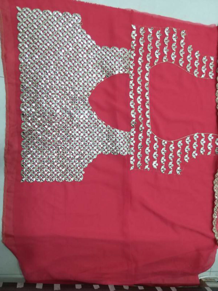 Rani Pink Faux Georgette Lehenga with Zari and Sequin Embroidery